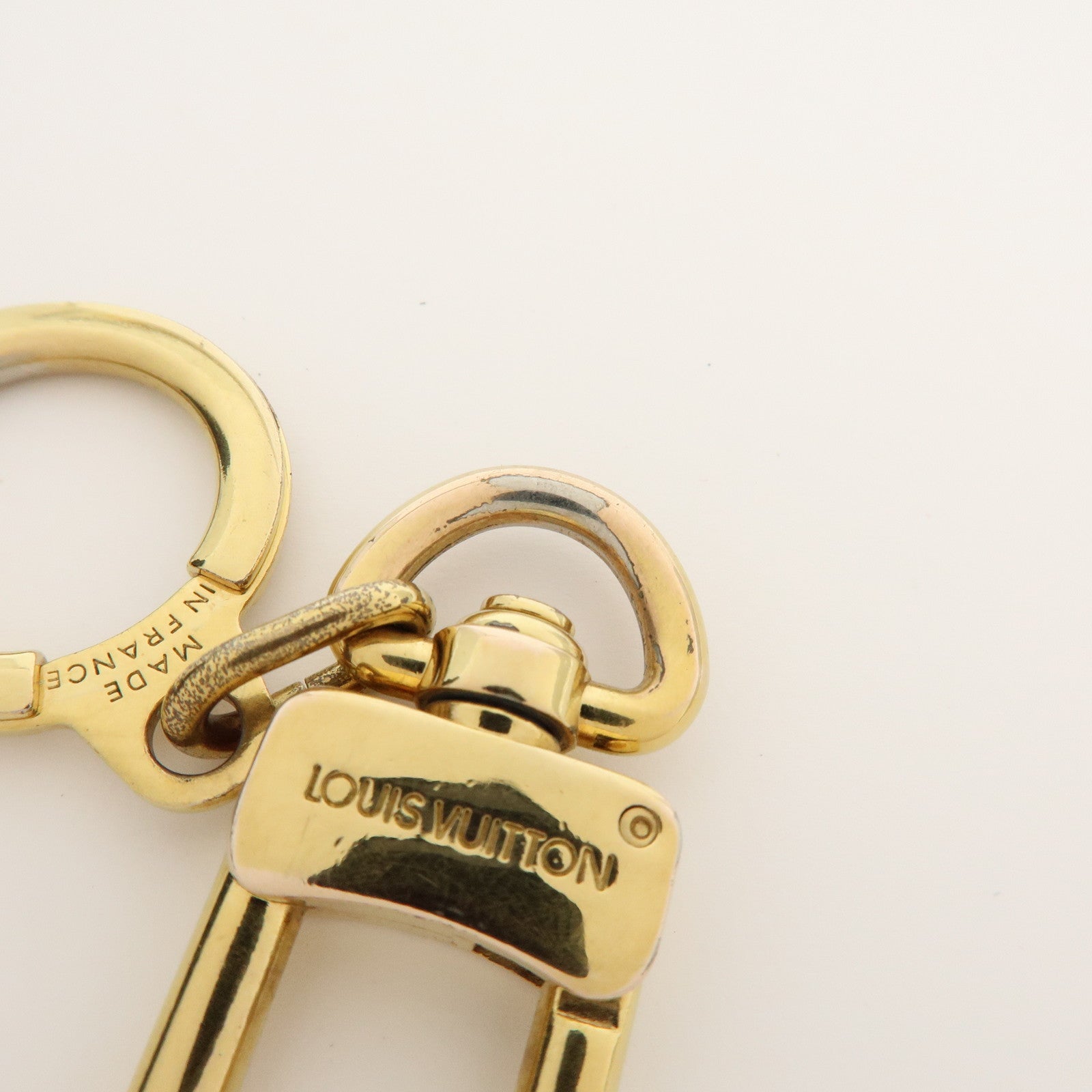 Louis Vuitton Set of 2 Metal Ancre Key Rings Gold M62694