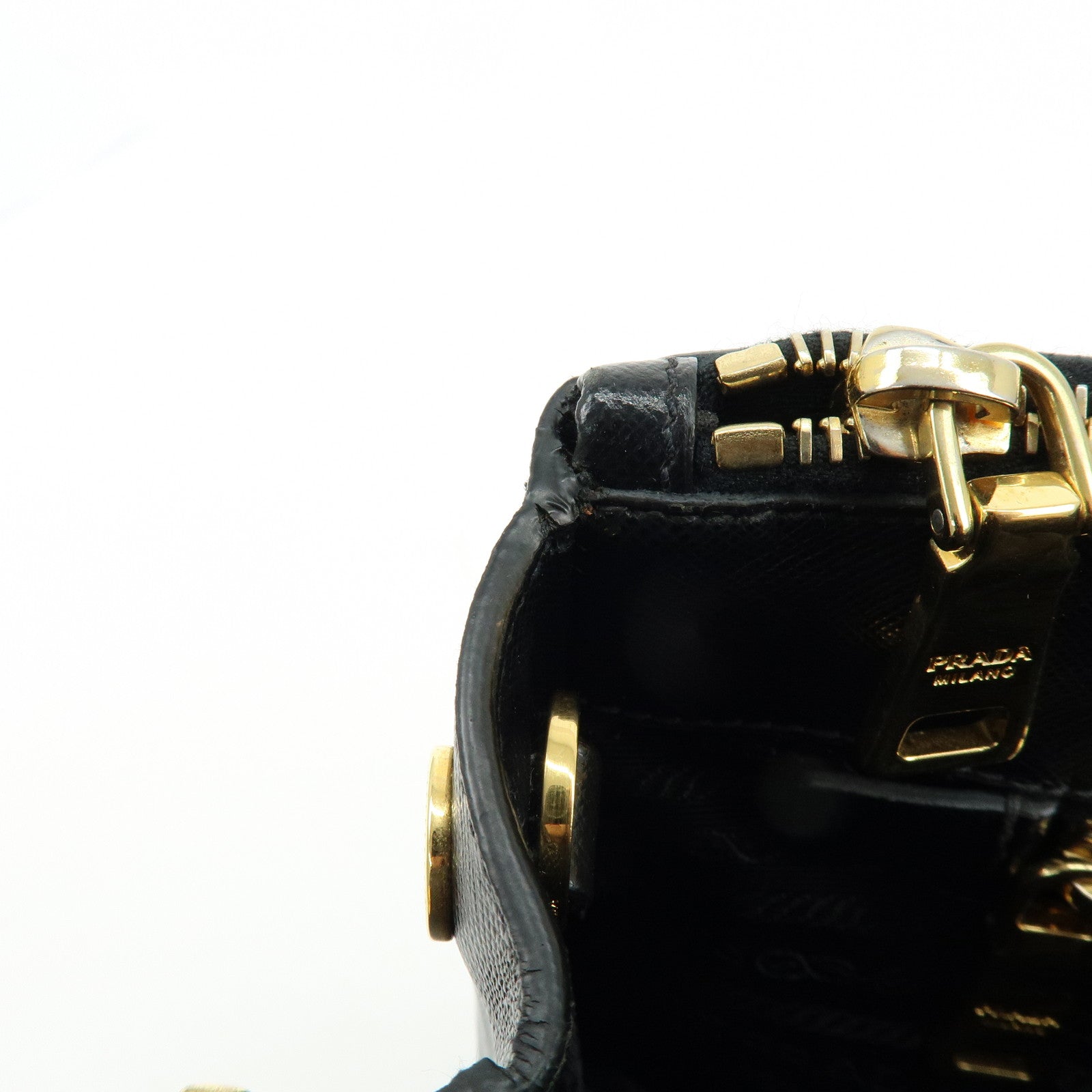 PRADA Traingle Logo Galleria Saffiano Leather 2Way Hand Bag 1BA863