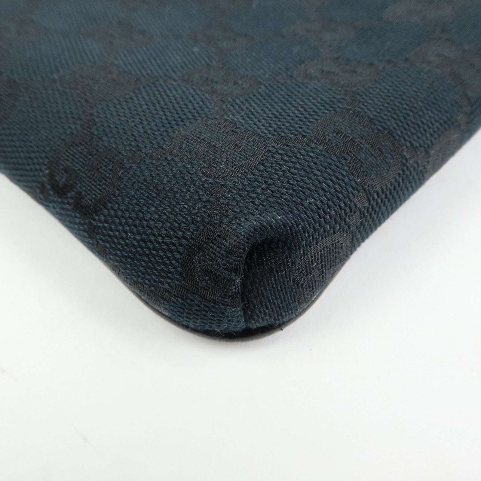 GUCCI Sherry GG Canvas Leather Small Shoulder Bag Black 141863