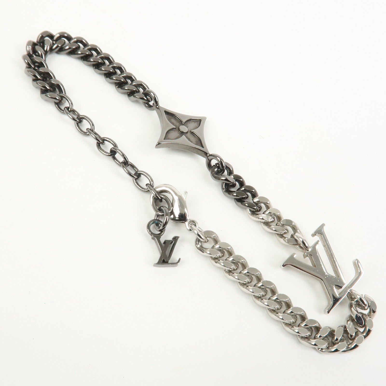 Louis Vuitton Monogram LV Instinct Bracelet Metal Silver M00508