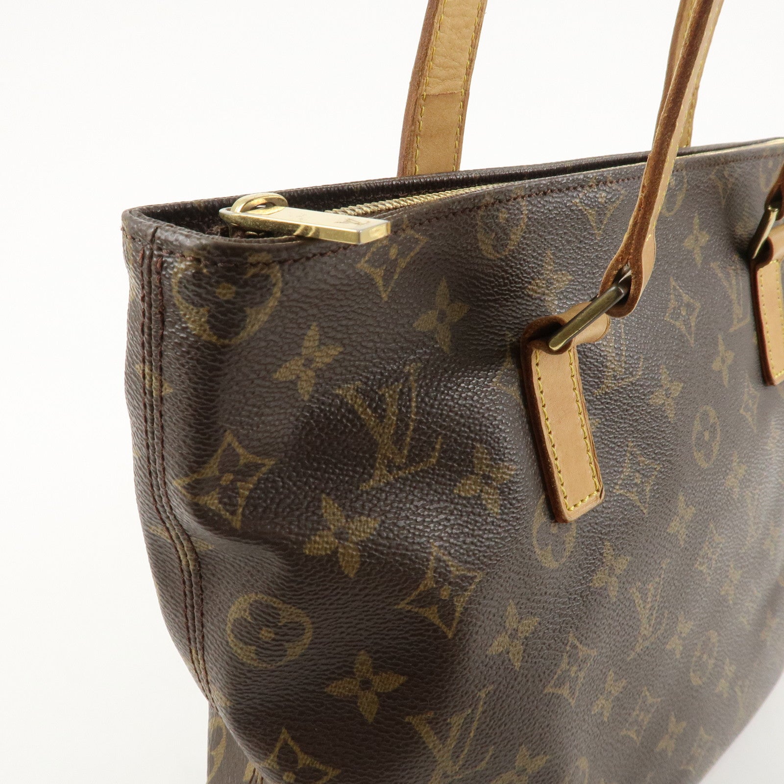 Louis Vuitton Monogram Cabas Piano Tote Bag Hand Bag M51148 Used