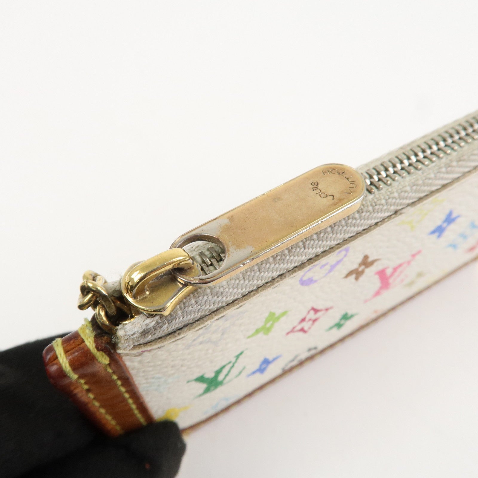 Louis Vuitton Monogram Multicolor Pochette Cles Blanc M92655 Used