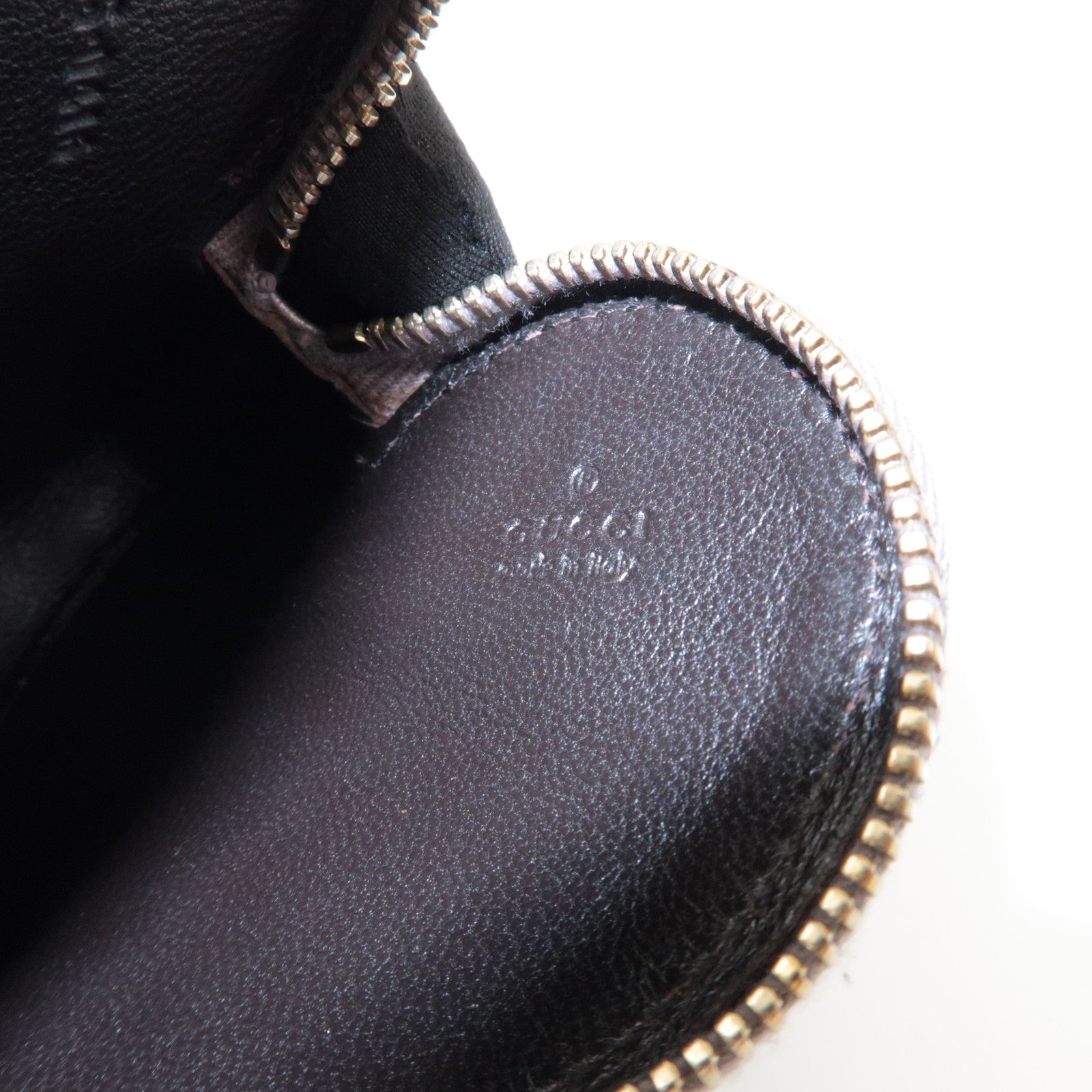 GUCCI Lovely Heart Guccissima Leather Coin Case Light Purple 152615 Used