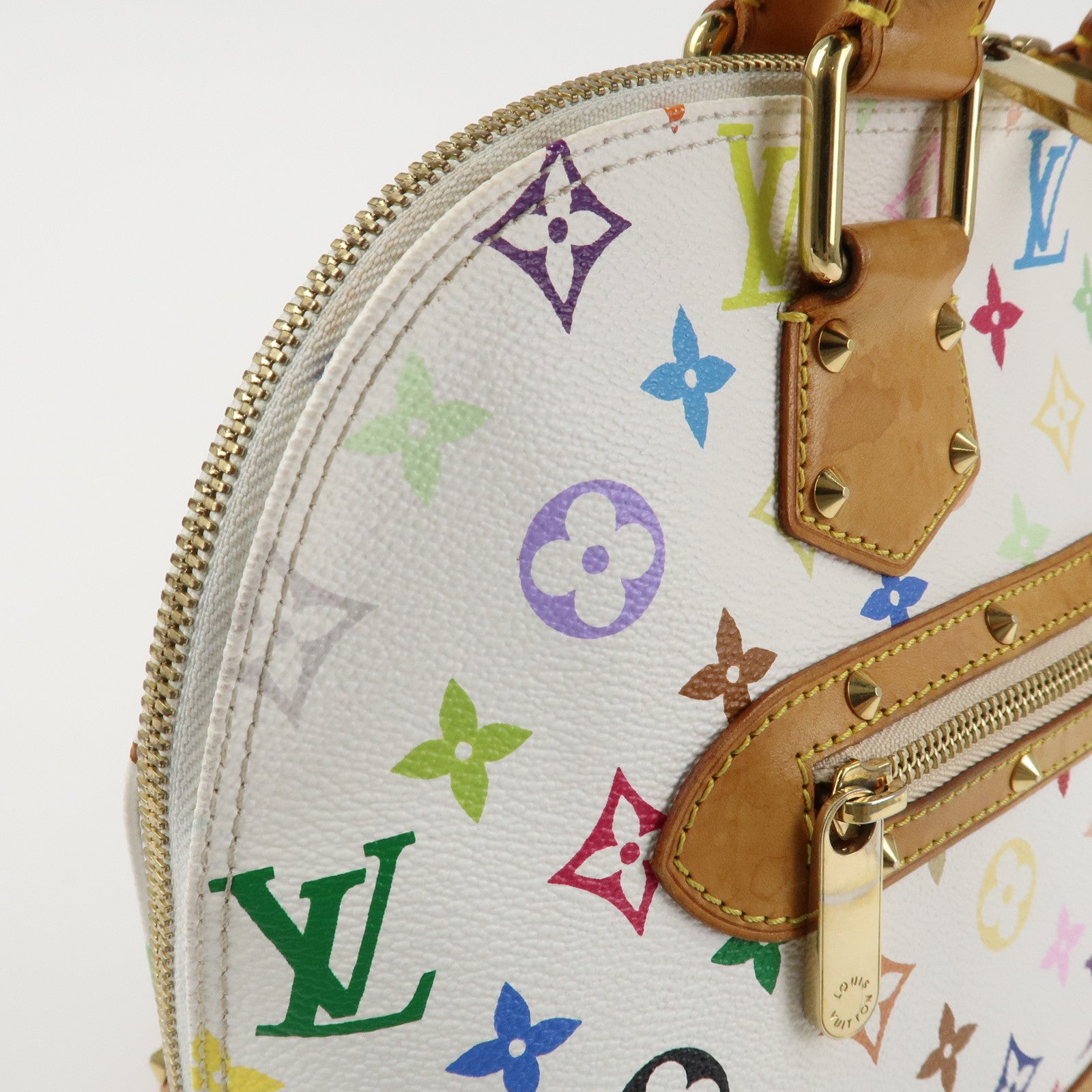 Louis Vuitton Monogram Multicolor Alma Hand Bag Blanc M92647