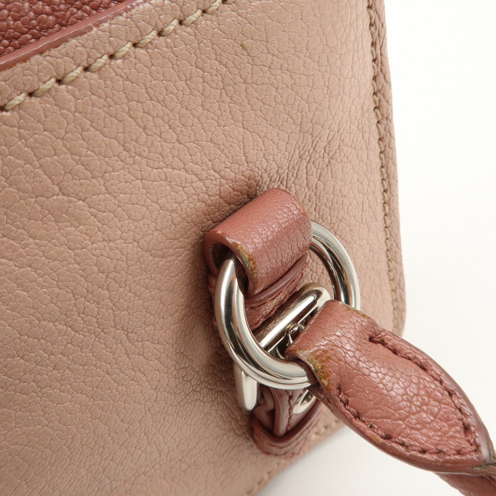 MIU MIU Madras Leather 2WAY Bag Hand Bag Shoulder Bag Pink RN1020
