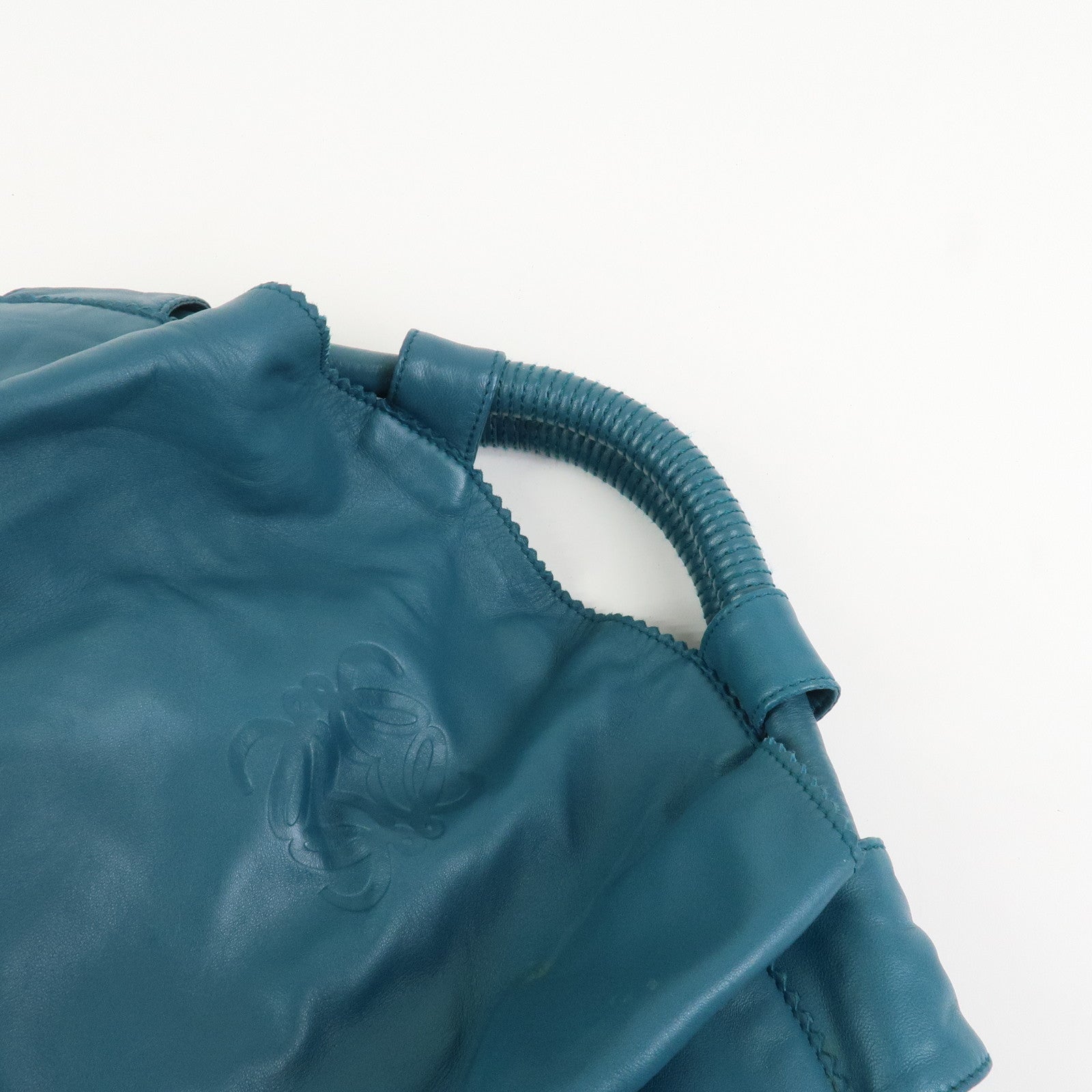 LOEWE Nappa Aire Nappa Leather Hand Bag Tote Bag Blue