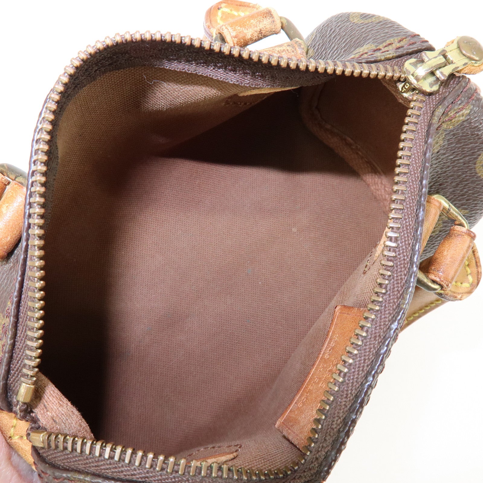 Louis Vuitton Monogram Mini Speedy Hand Bag Brown M41534