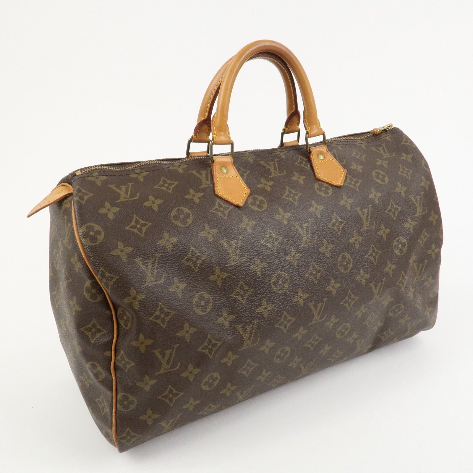 Louis Vuitton Monogram Speedy 40 Hand Bag Boston Bag Brown M41522