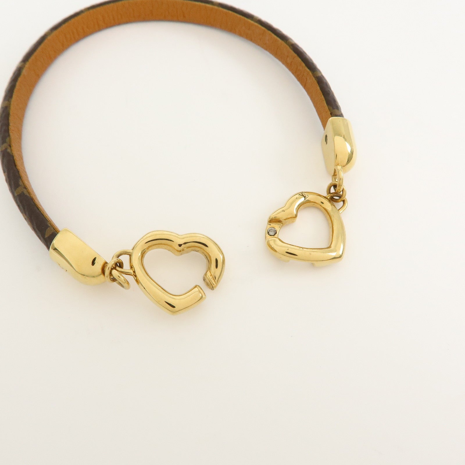 Louis Vuitton Monogram Say Yes Canvas Bracelet #19 Brown M6758
