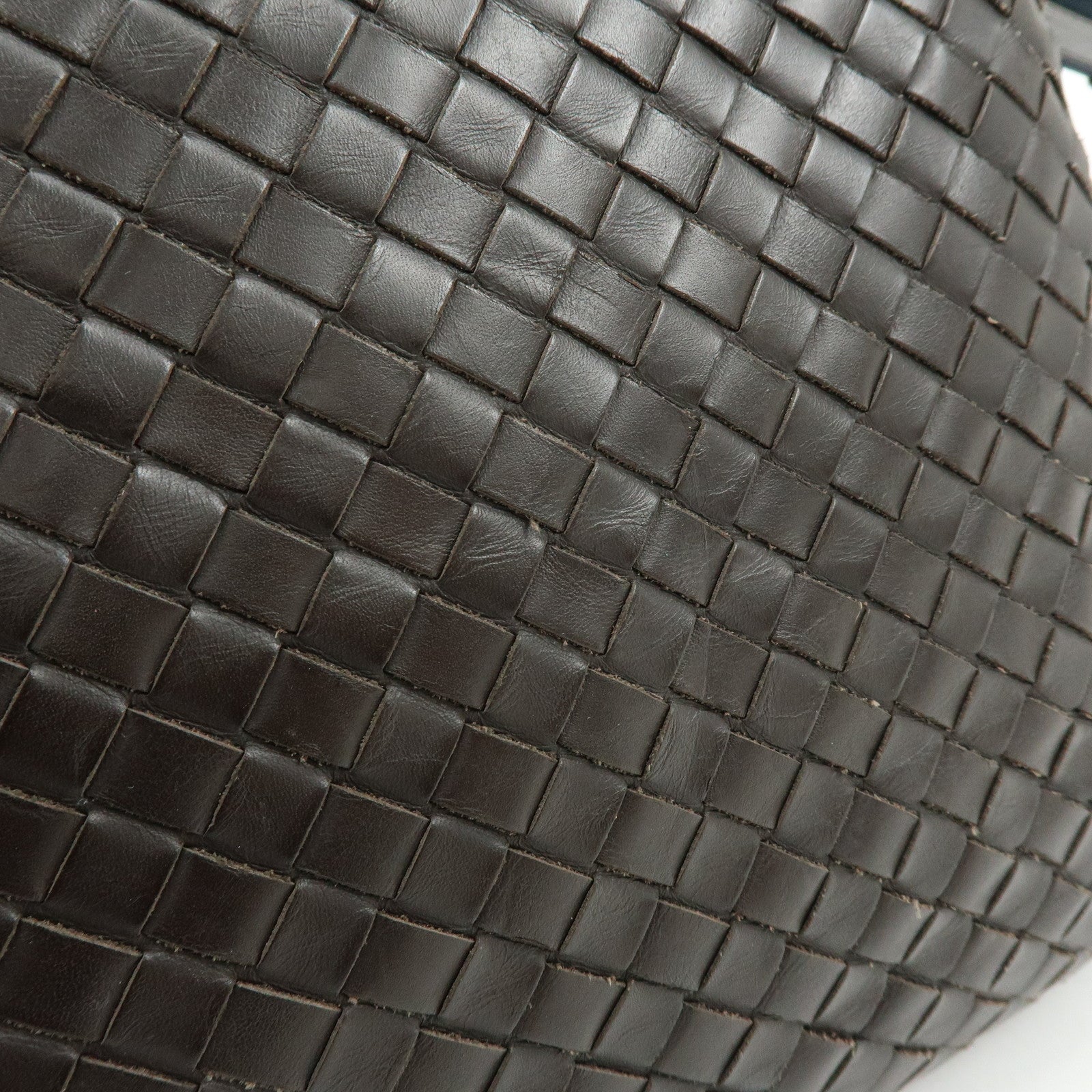 BOTTEGA VENETA Intrecciato Leather Shoulder Bag Brown 161623