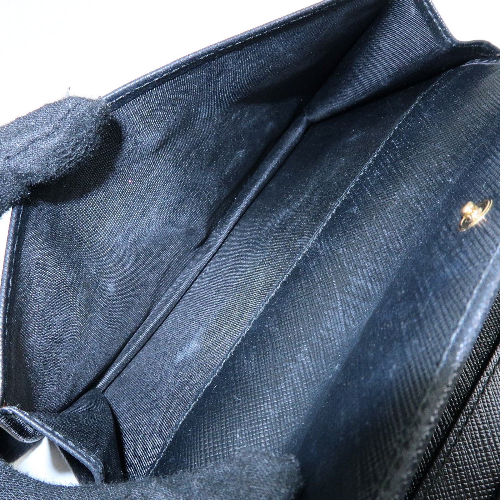 Ferragamo Vara Ribbon Leather Chain Wallet Shoulder Bag Black