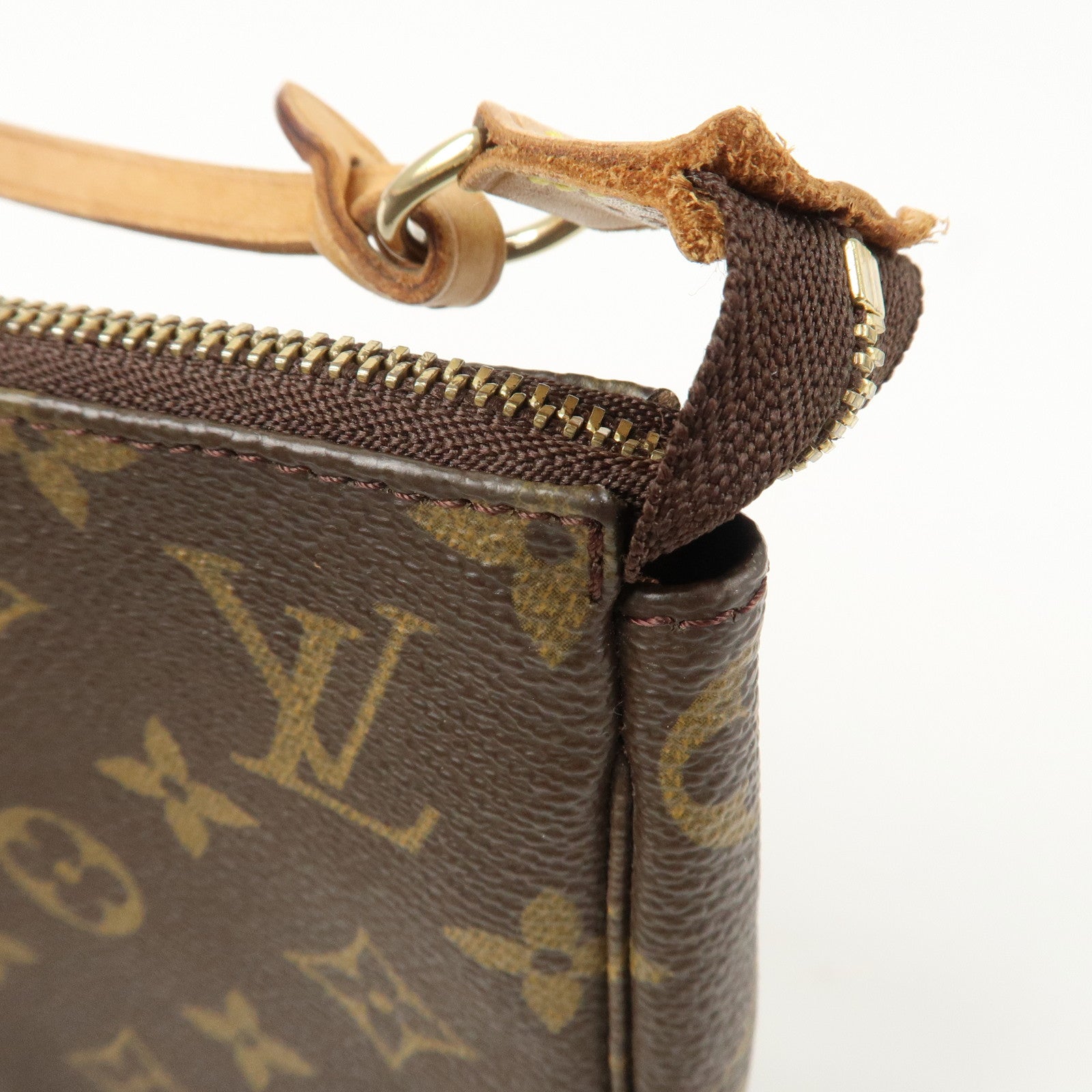 Louis Vuitton Monogram Pochette Accessoires Hand Bag Brown M51980