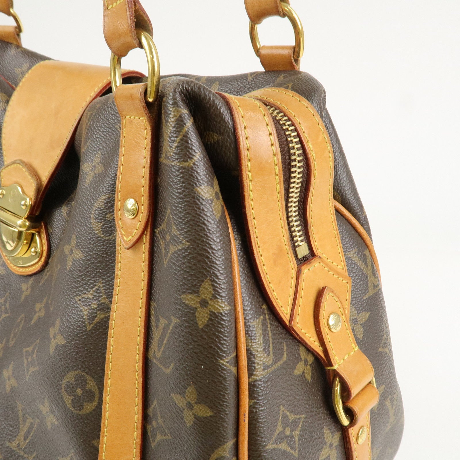 Louis Vuitton Monogram Stresa GM Shoulder Bag Brown M51188 Used