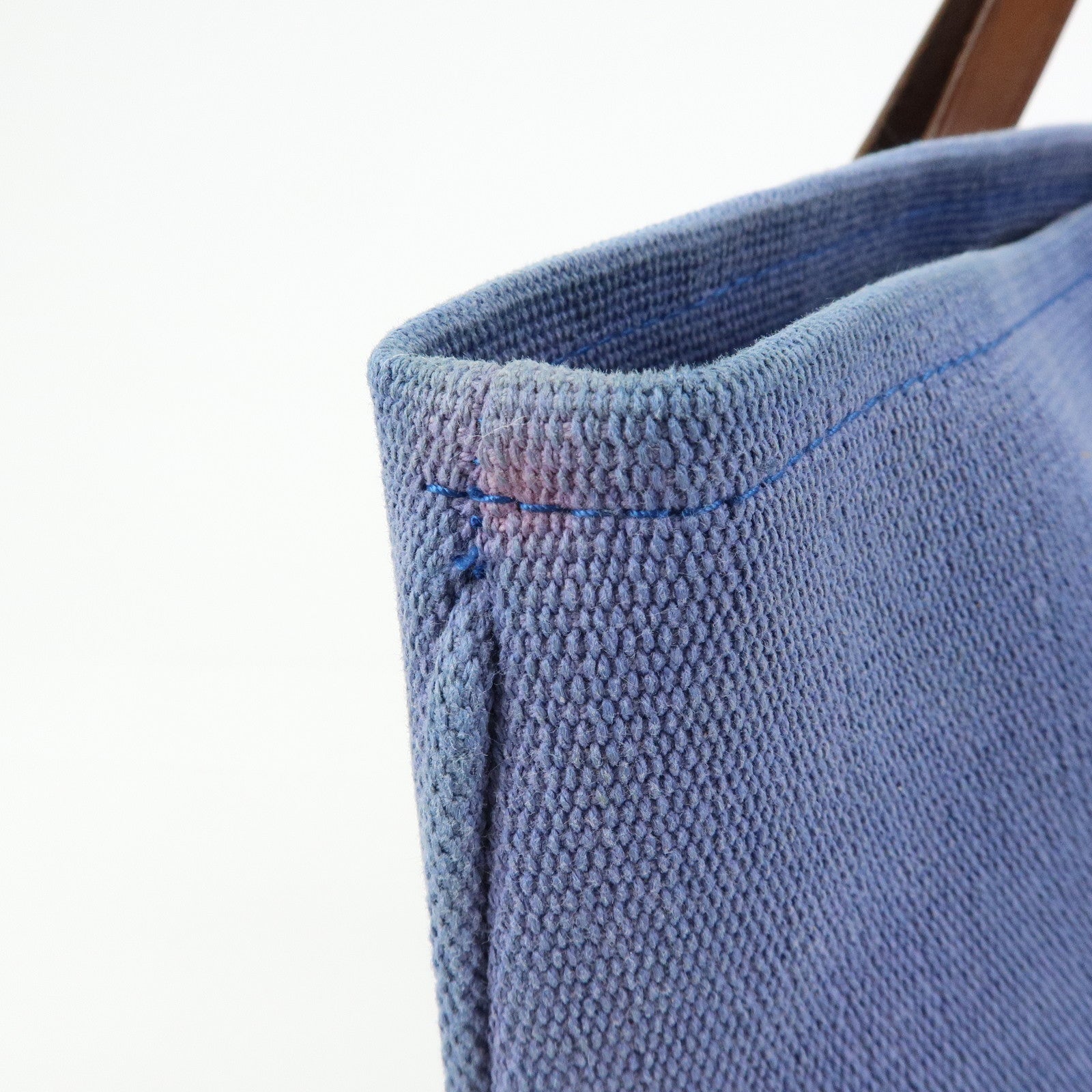 BOTTEGA VENETA Canvas Leather Tote Bag Shoulder Bag Blue 170045