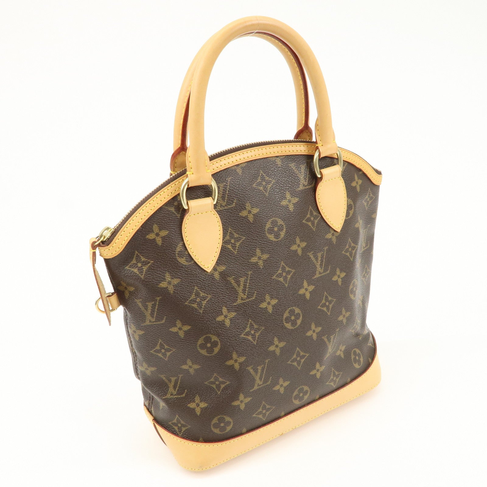 Louis Vuitton Monogram Lock It Hand Bag Old Style Brown M40102 Used