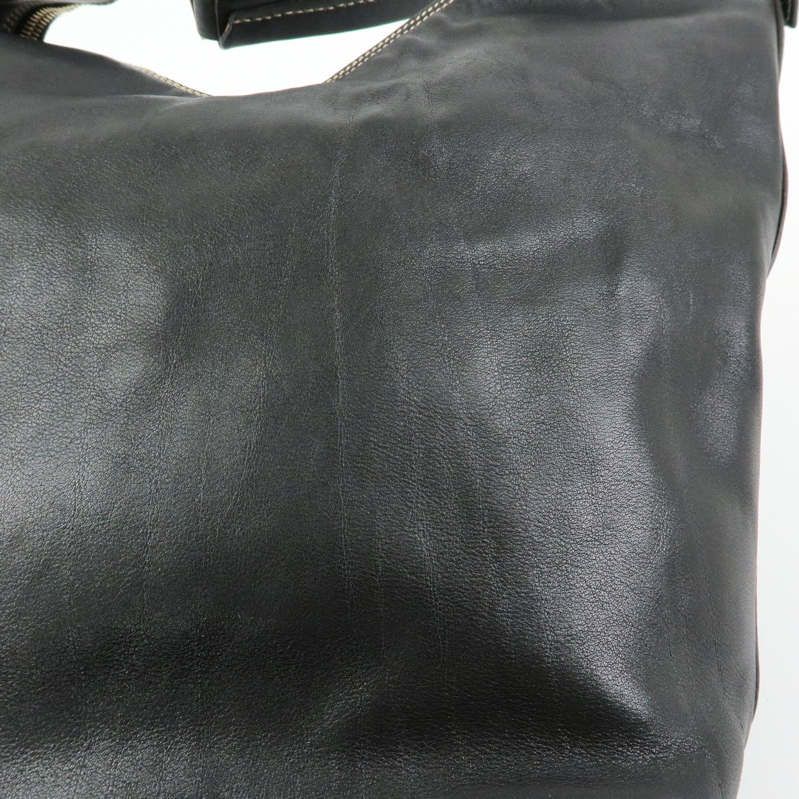 GUCCI Leather Shoulder Bag Hand Bag Black 73885