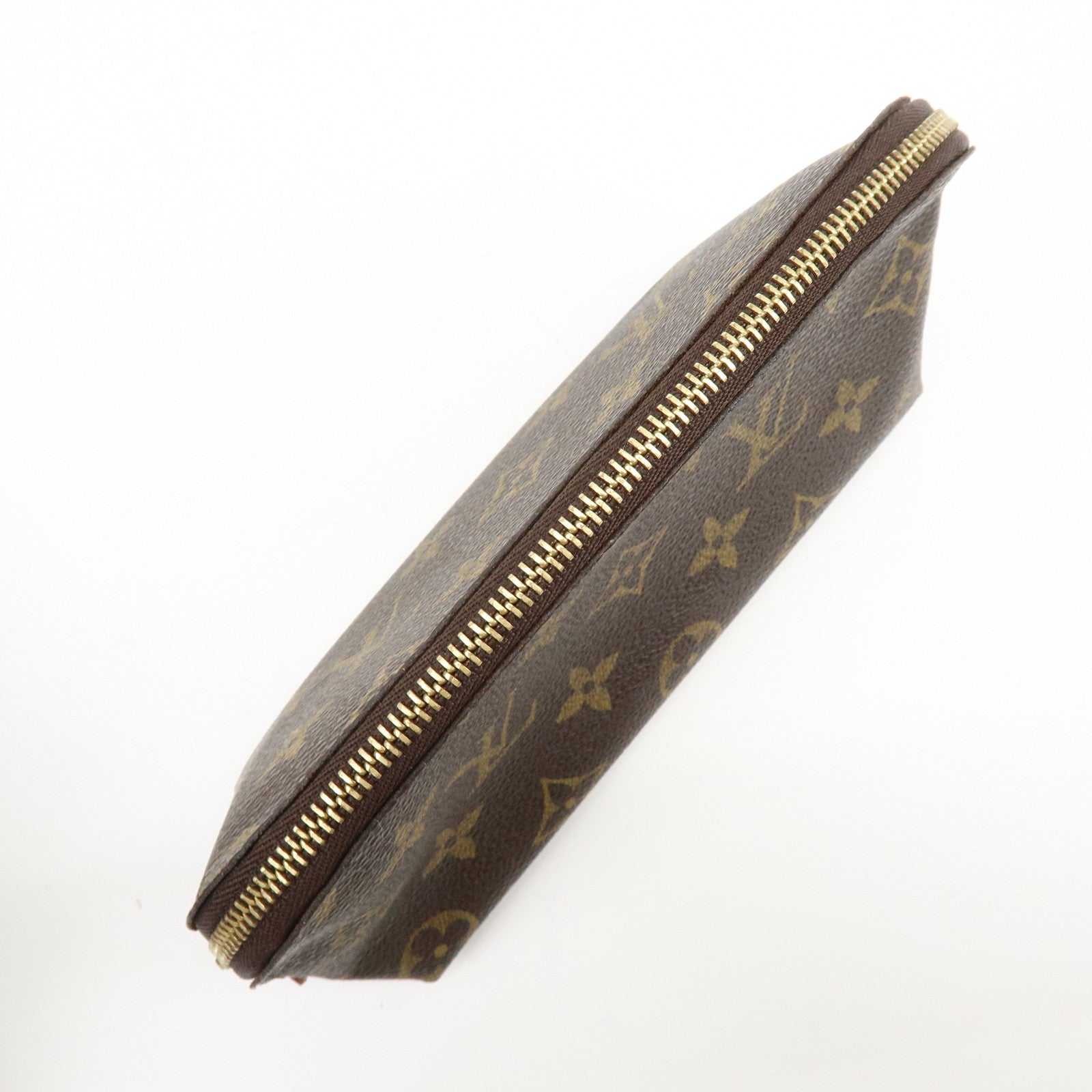 Louis Vuitton Monogram Pochette Cosmetic PM Pouch Brown M47515