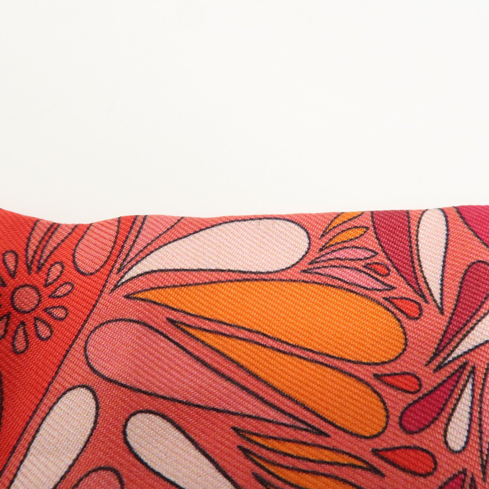 HERMES Twilly 100% Silk Scarf MILLEFLEURS DU MEXIQUE Orange