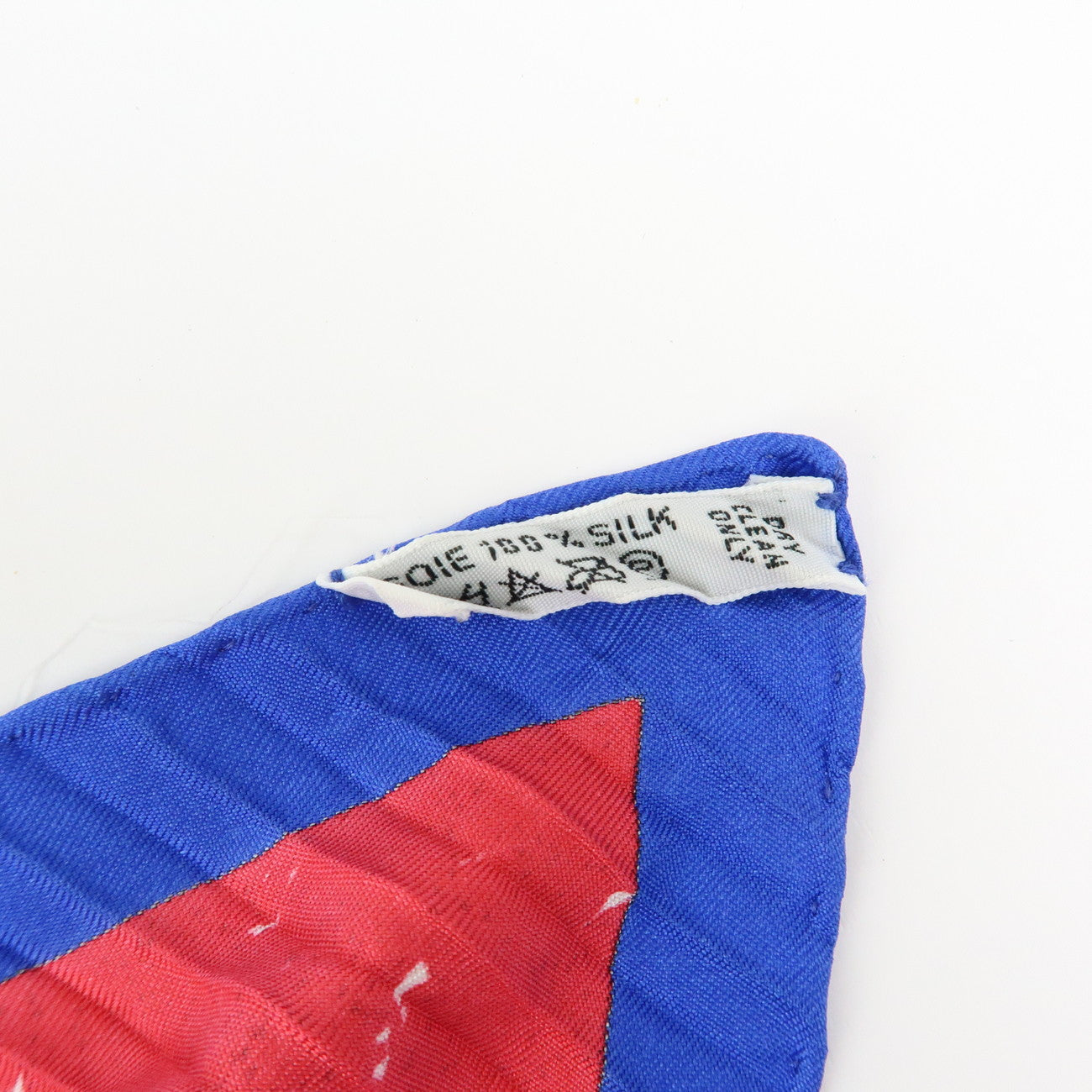 HERMES Pleated Carre90 Silk100% Scarf PIERRES d' ORIENT et OGGIDENT