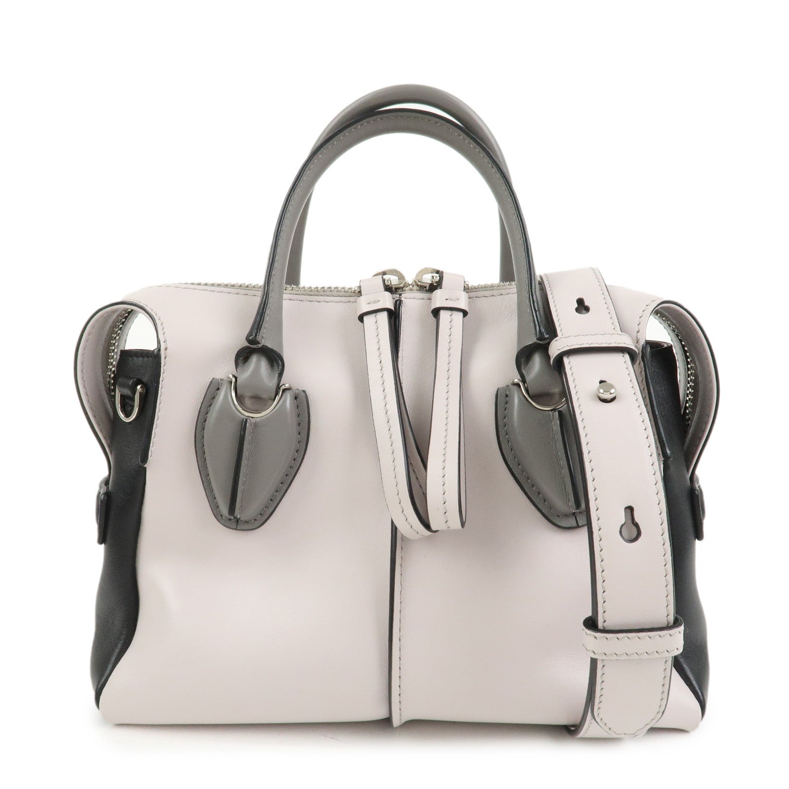 TOD’S D Styling 2Way Bag Hand Bag Shoulder Bag Light Purple Black
