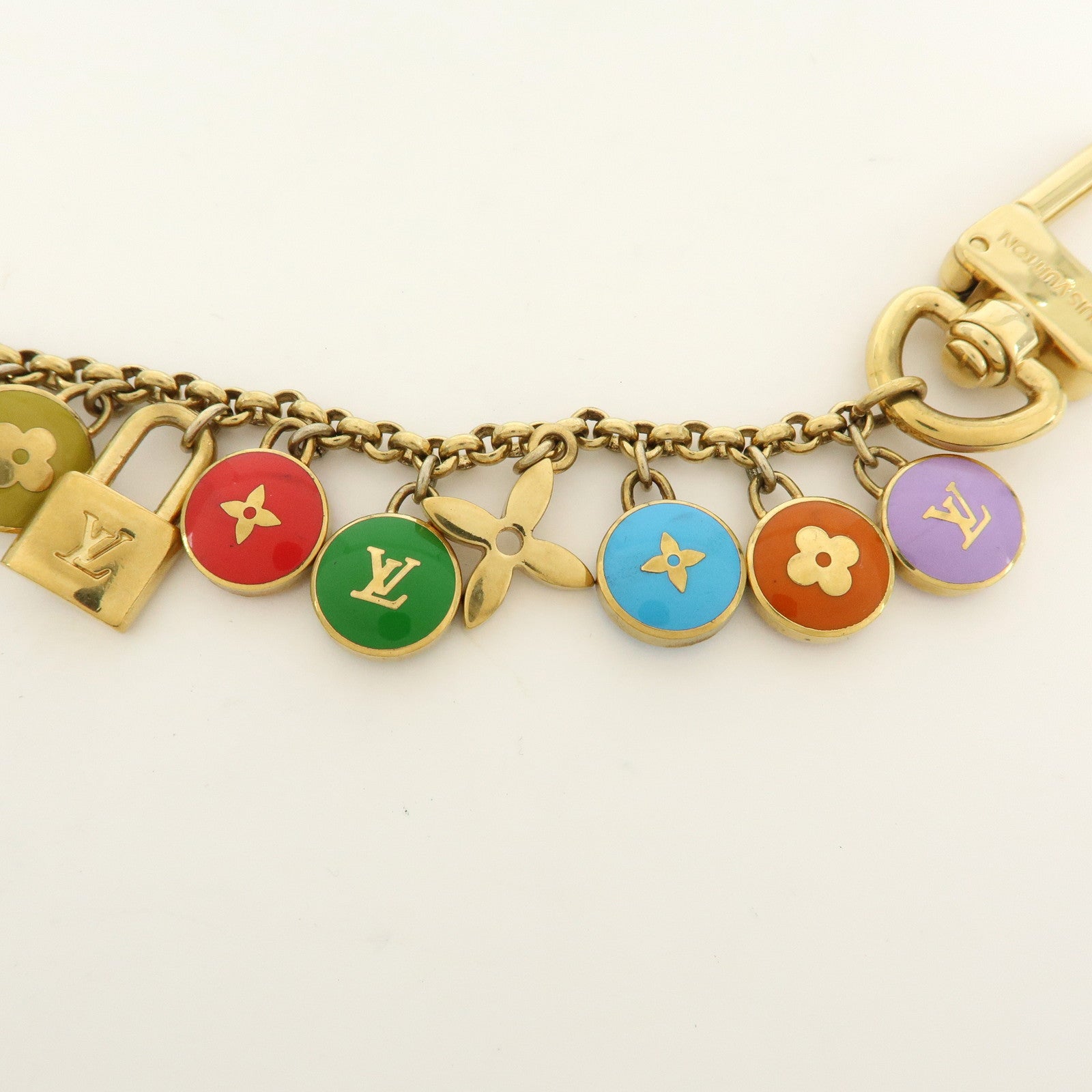 Louis Vuitton Monogram Porte Cles Chaine Pastille Bag Charm M65380