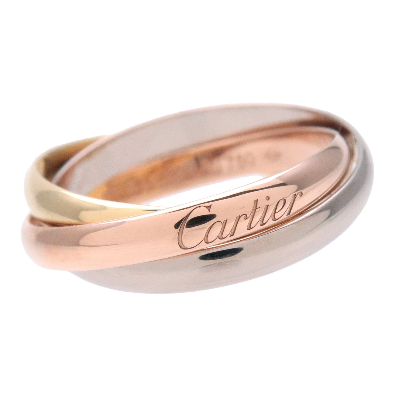 Cartier Trinity Ring SM #51 K18 750WG/PG/YG Gold US6 EU51 HK13