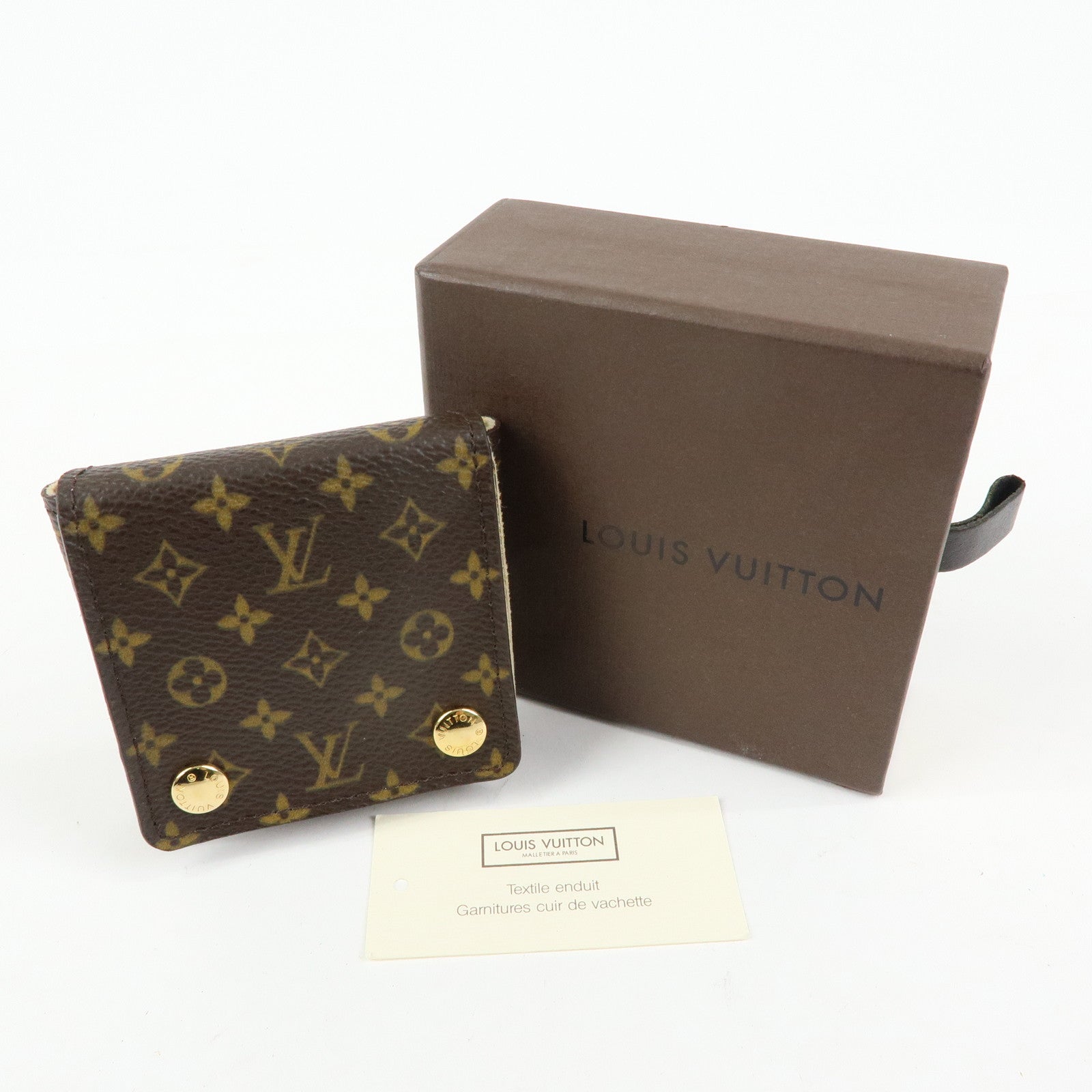Louis Vuitton Monogram Set of 2 Jewelry Case Brown Used
