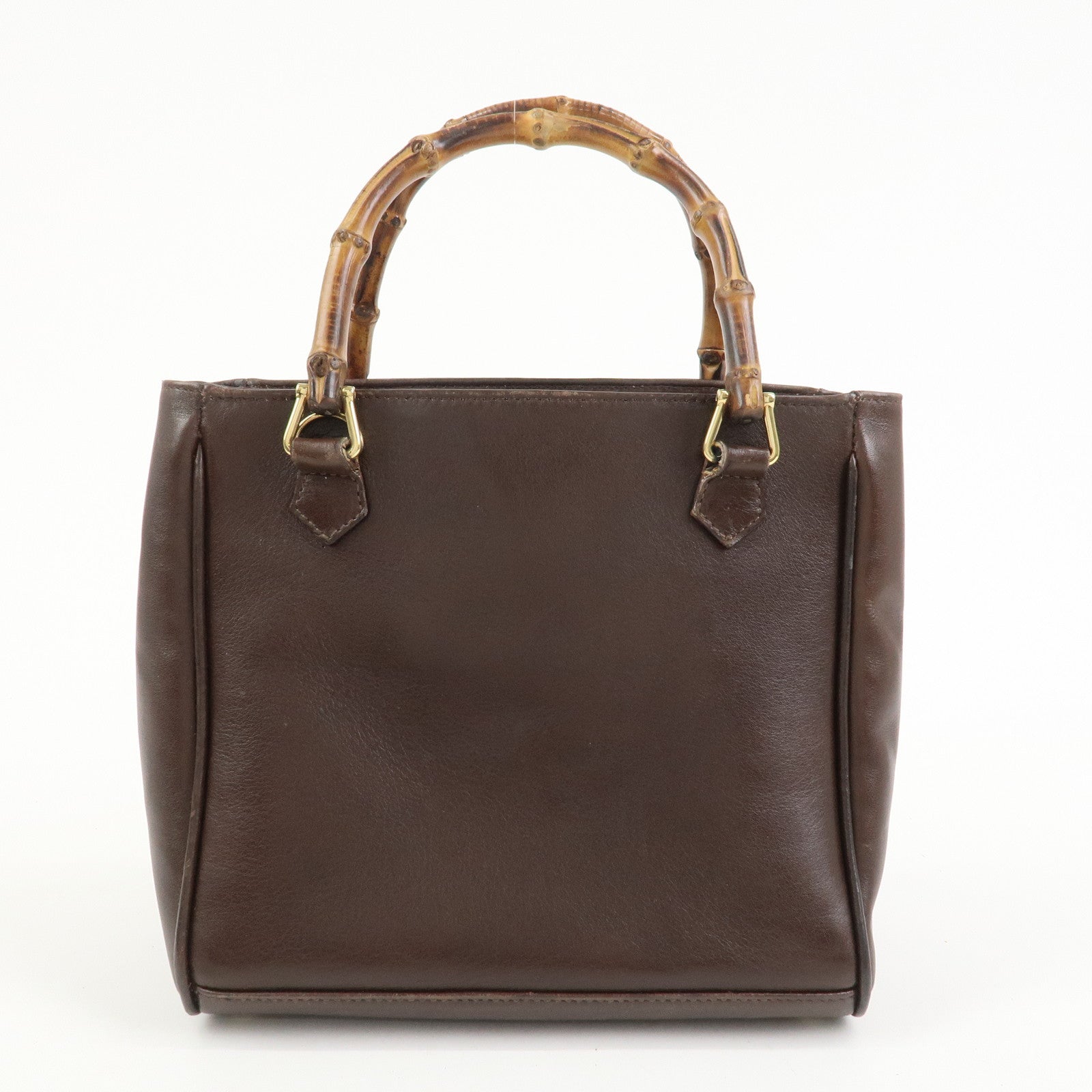 GUCCI Bamboo 2Way Bag Hand Bag Shoulder Bag Brown 000・122