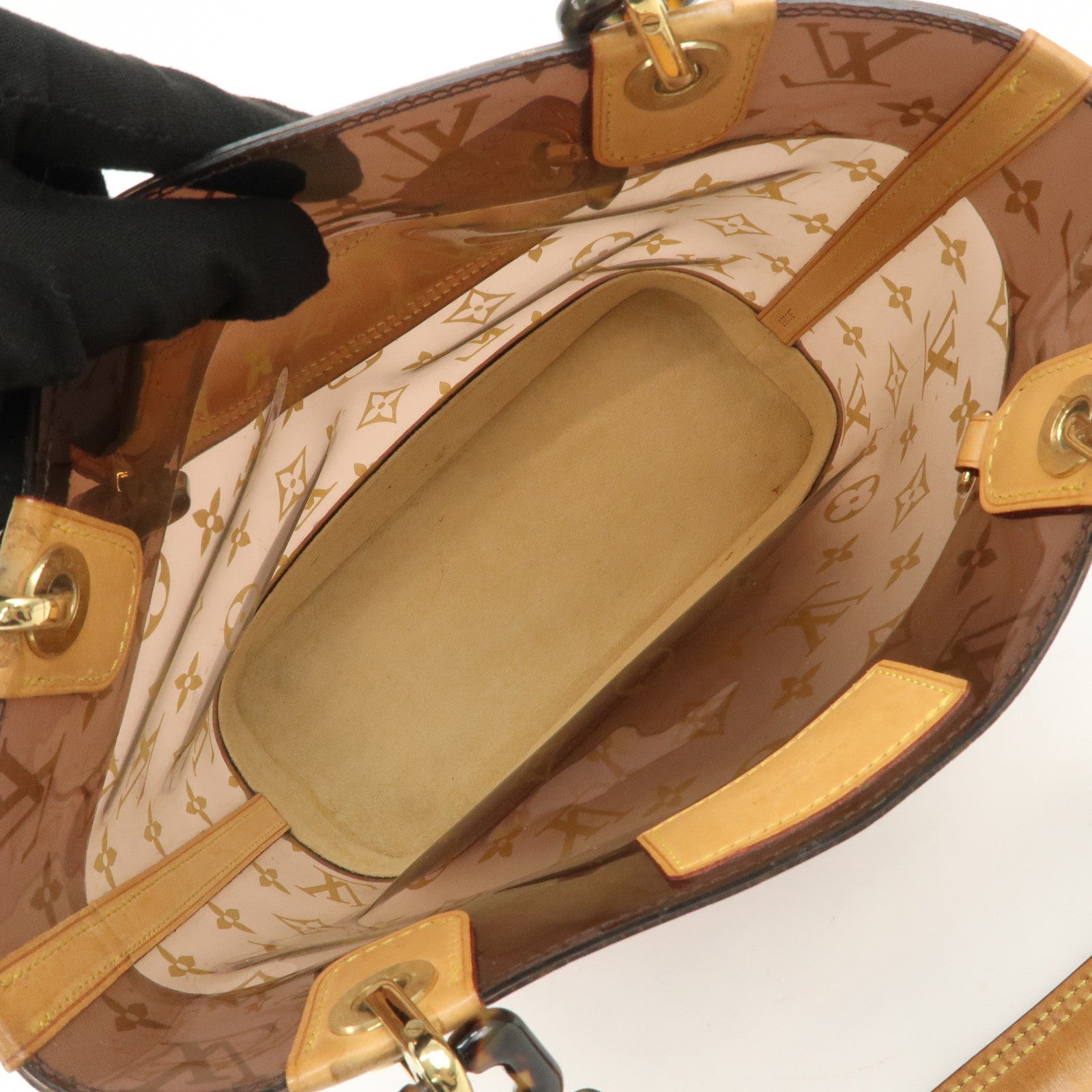 Louis Vuitton Monogram Vinyl Cabas Ambre PM Tote Bag Brown M92502