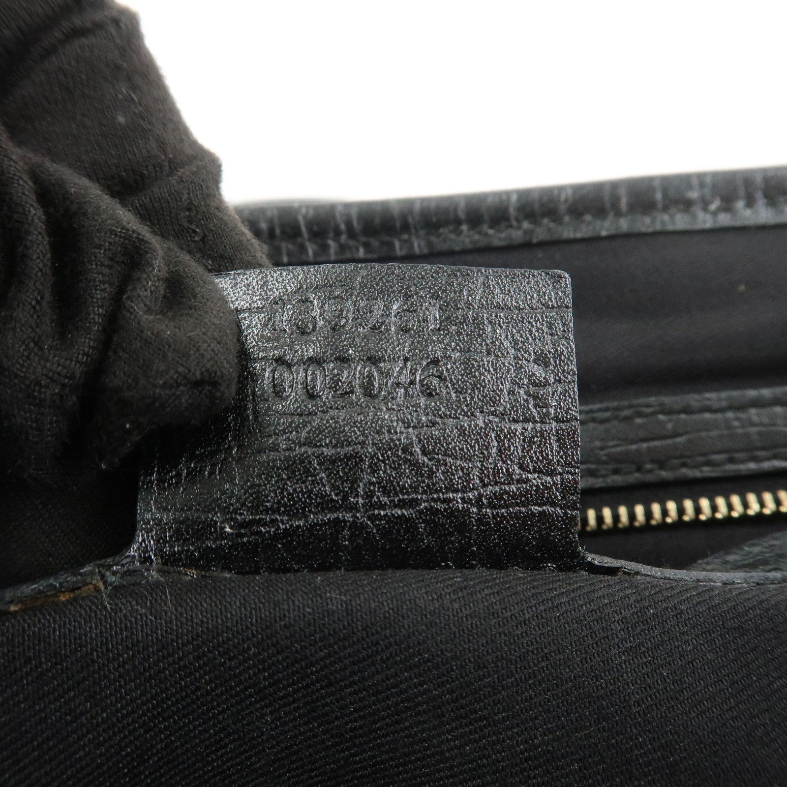 GUCCI Sherry GG Canvas Leathe Tote Bag Hand Bag Black