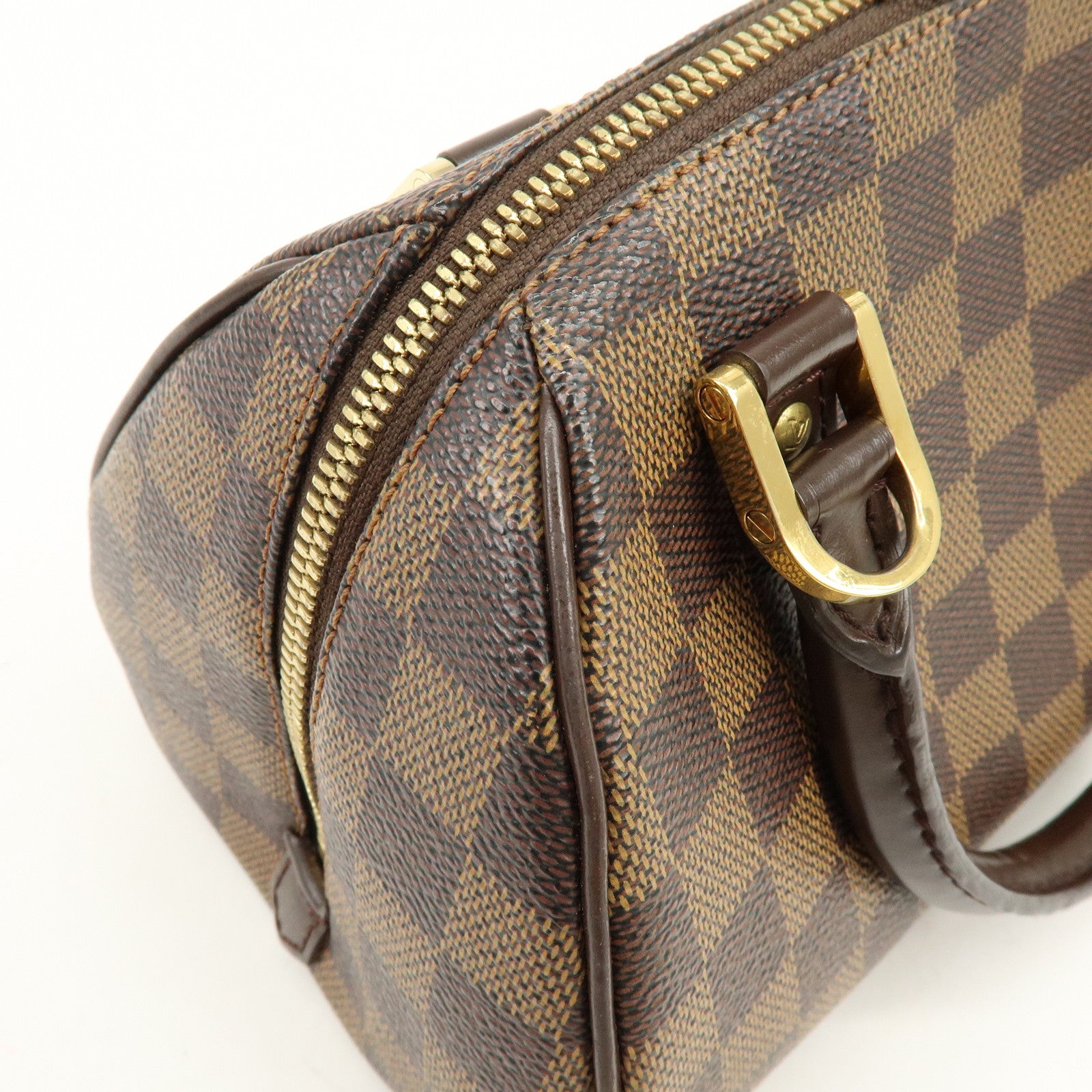 Louis Vuitton Damier Ebene Rivera Mini Hand Bag Brown N41436