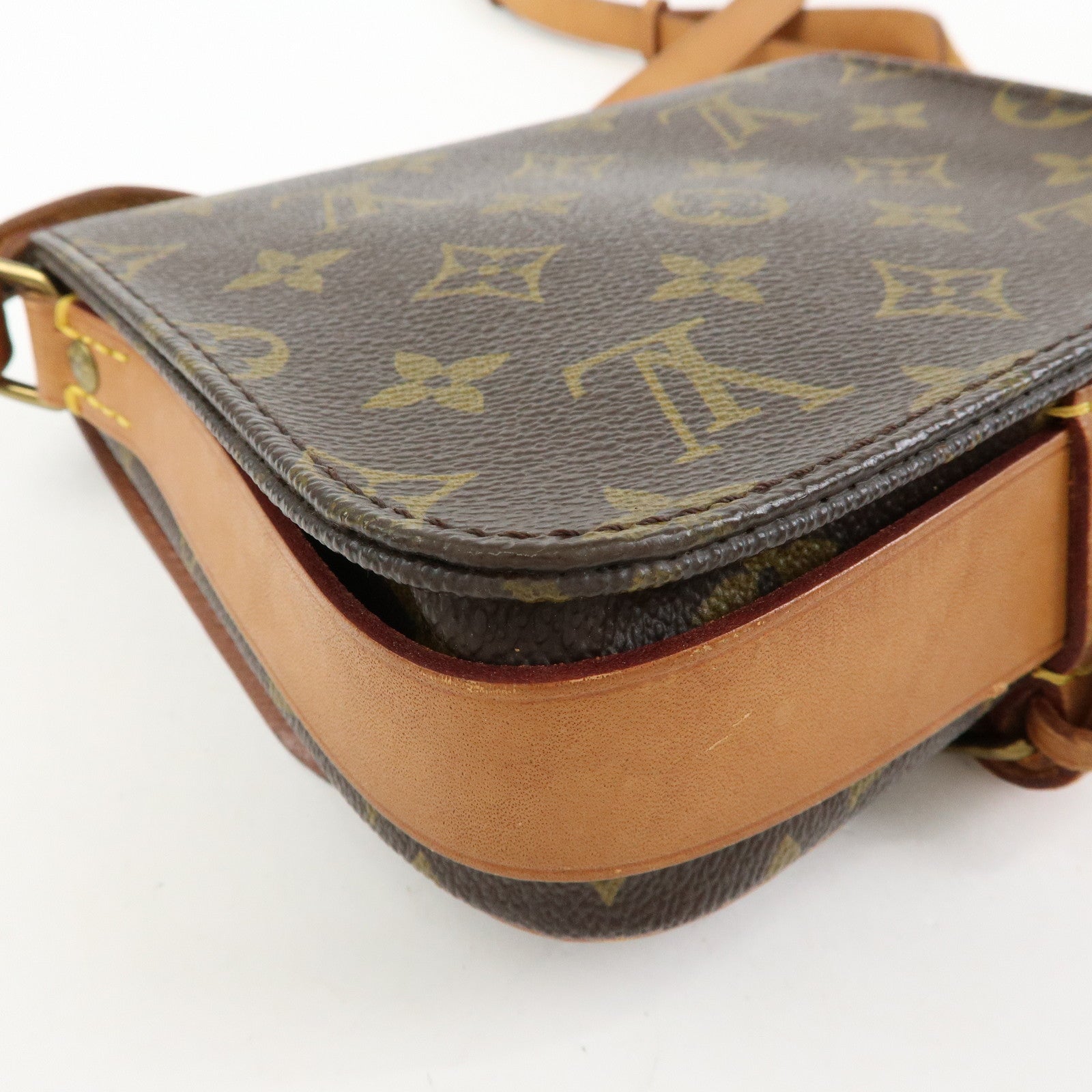 Louis Vuitton Monogram Mini Cartouchiere Shoulder Bag Brown M51254