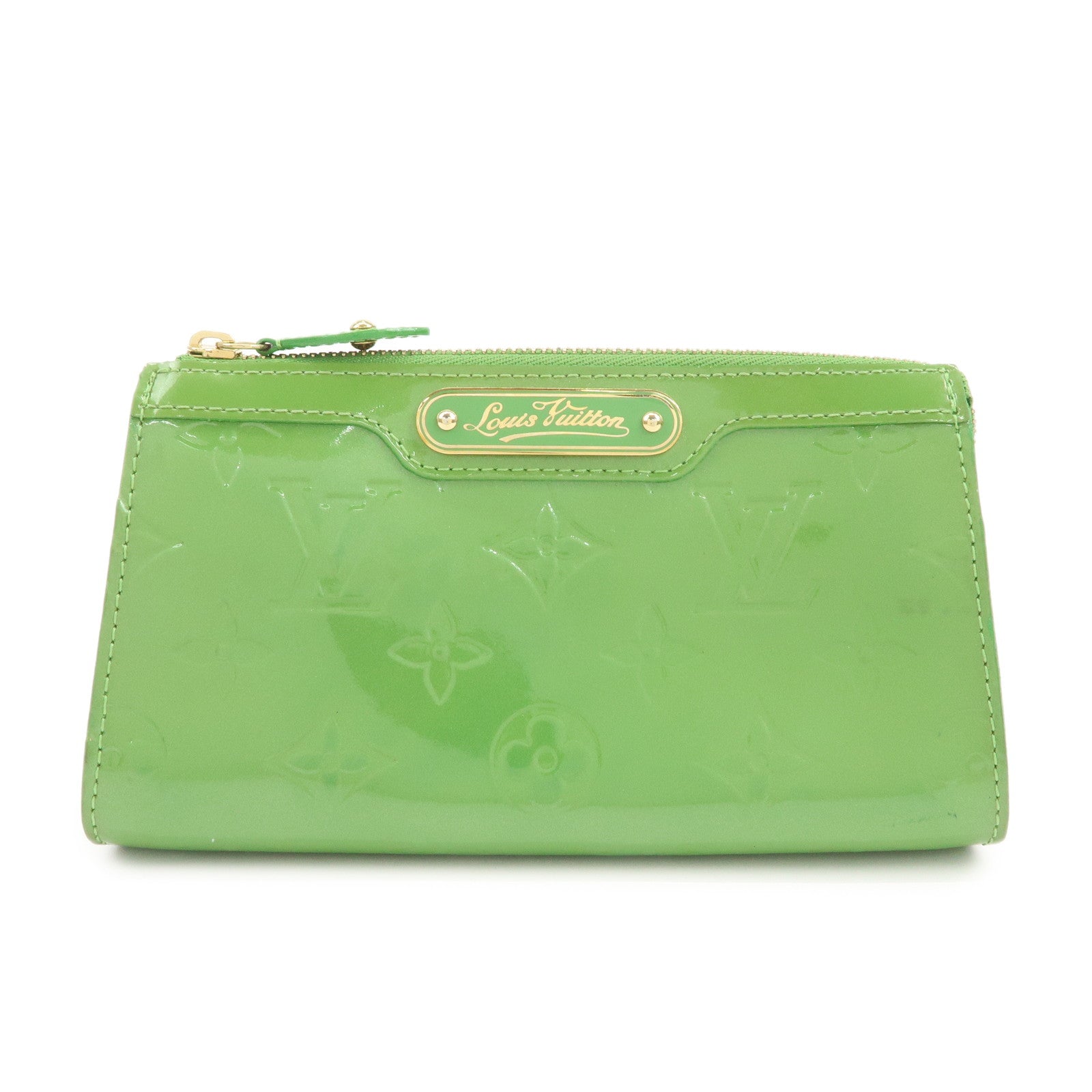 Louis Vuitton Monogram Vernis Trousse Cosmetic Pouch Green M93649