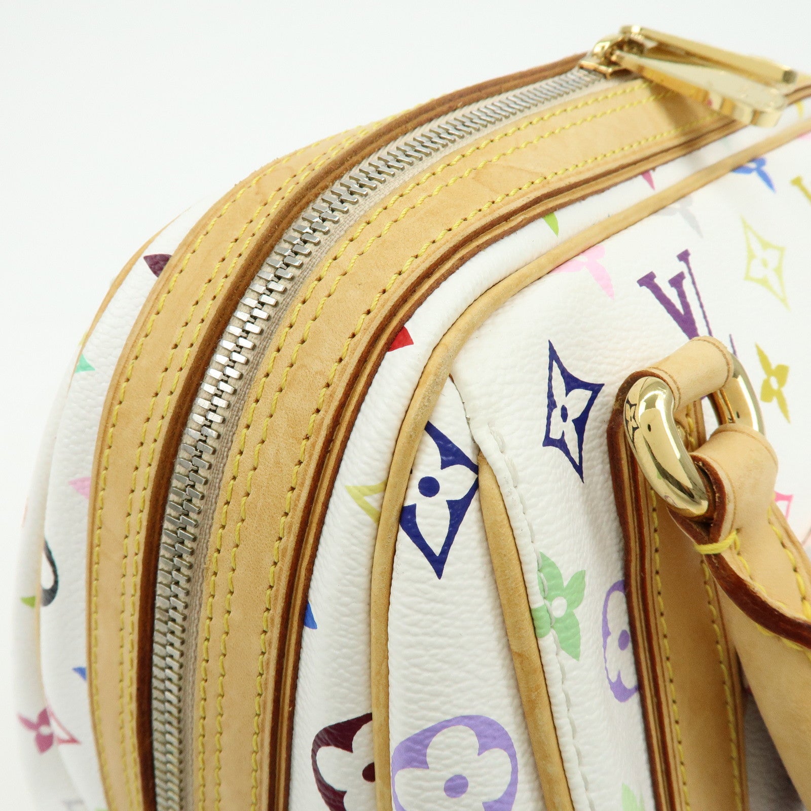 Louis Vuitton Monogram Priscilla Hand Bag Multicolor Blanc M40096