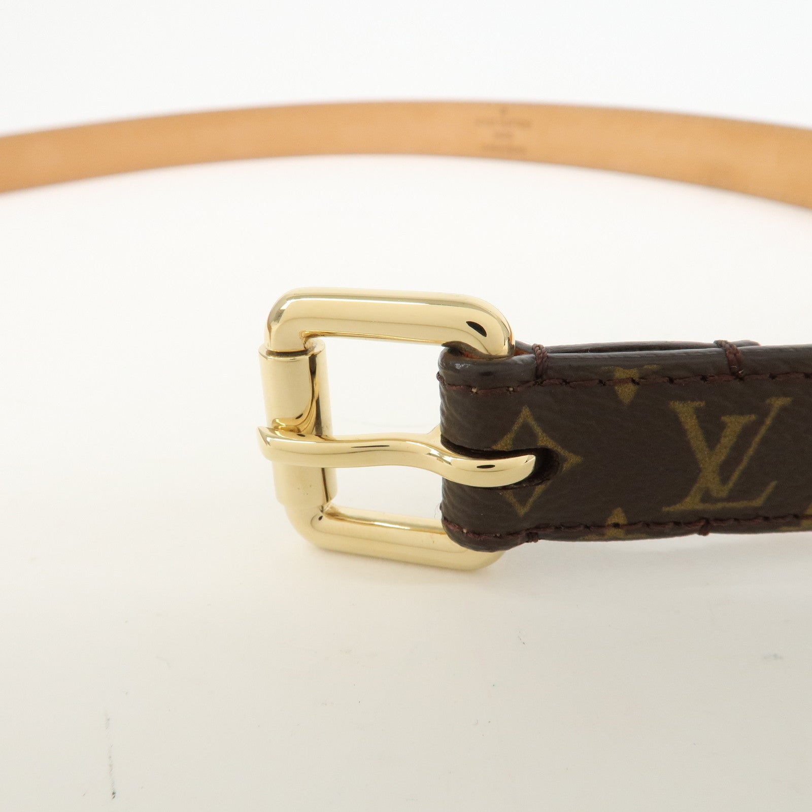 Louis Vuitton Monogram Canvas Leather Ceinture Belt Brown M9274W