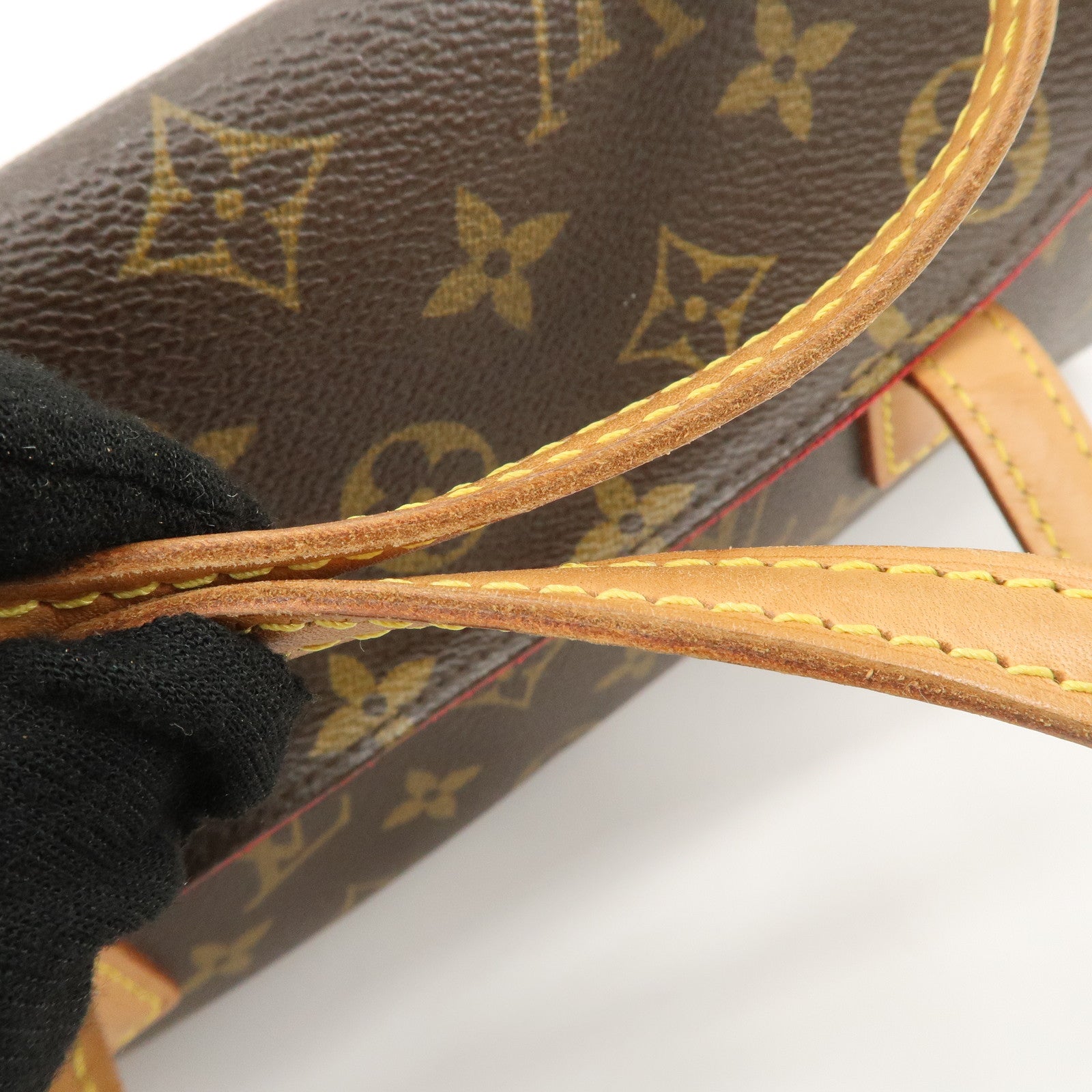 Louis Vuitton Monogram Sonatine Hand Bag Brown M51902 Used