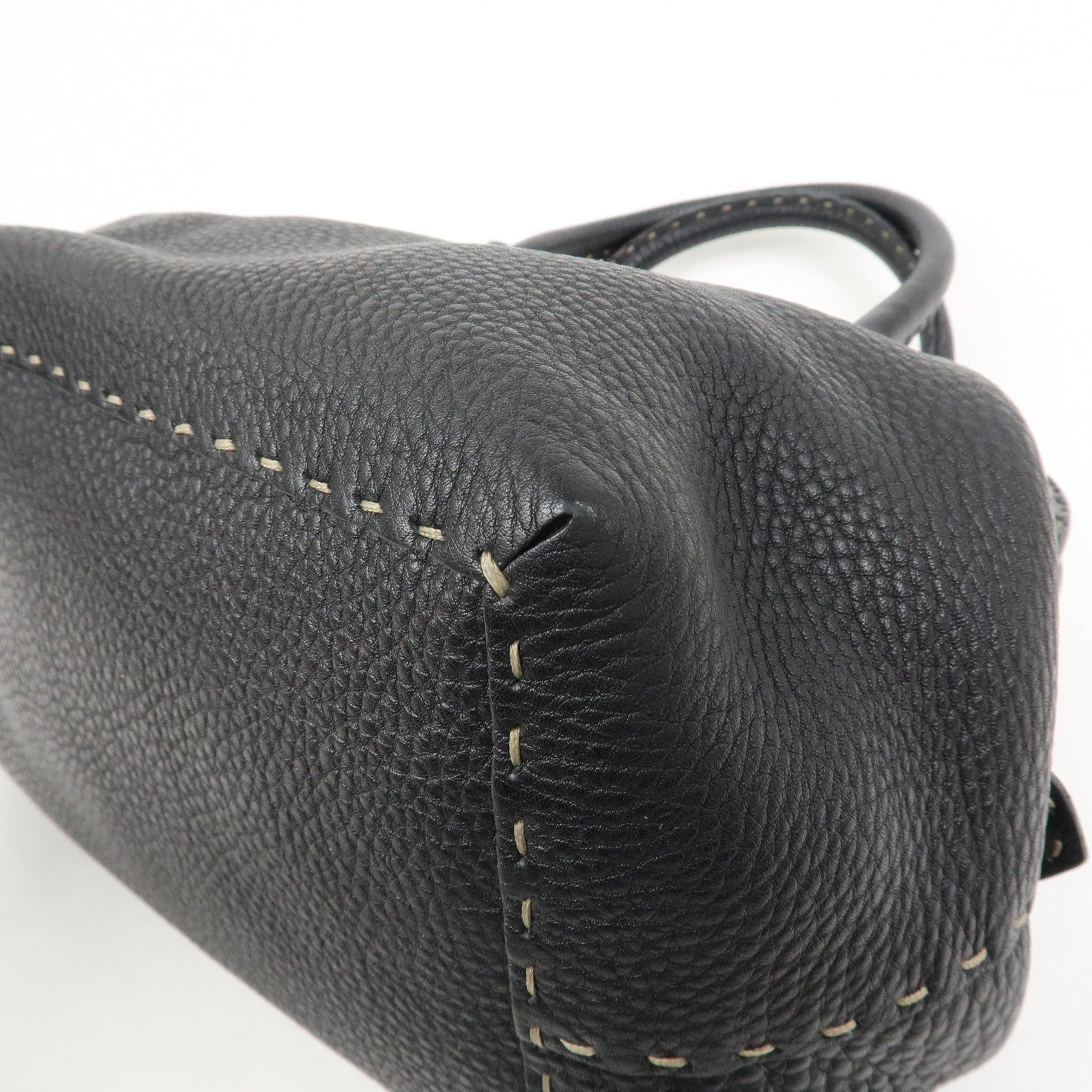 FENDI Seleria Doctor's Bag Hand Bag Black 8BN075