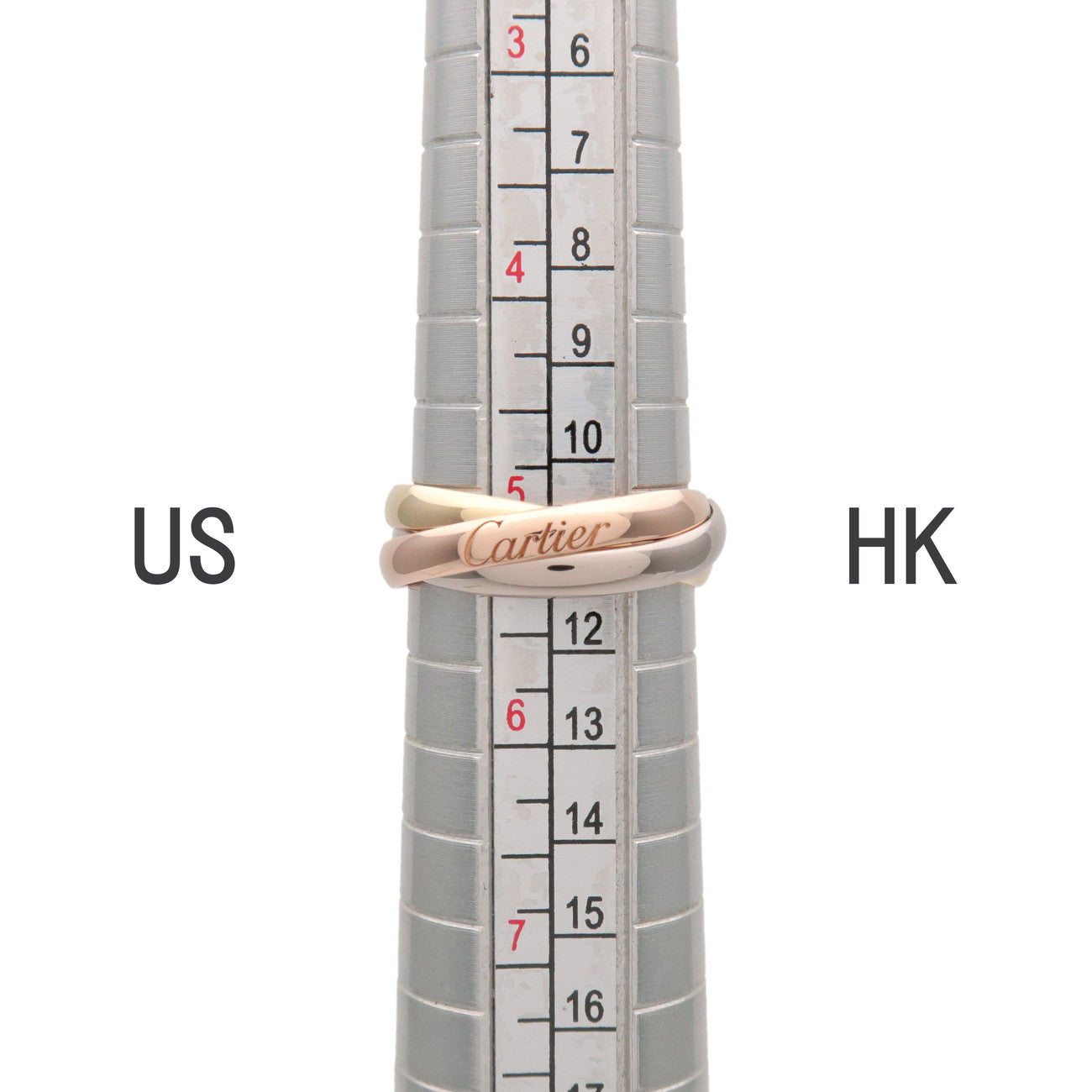 Cartier Trinity Ring SM #49 K18 750YG/PG/WG US5 EU49 HK11