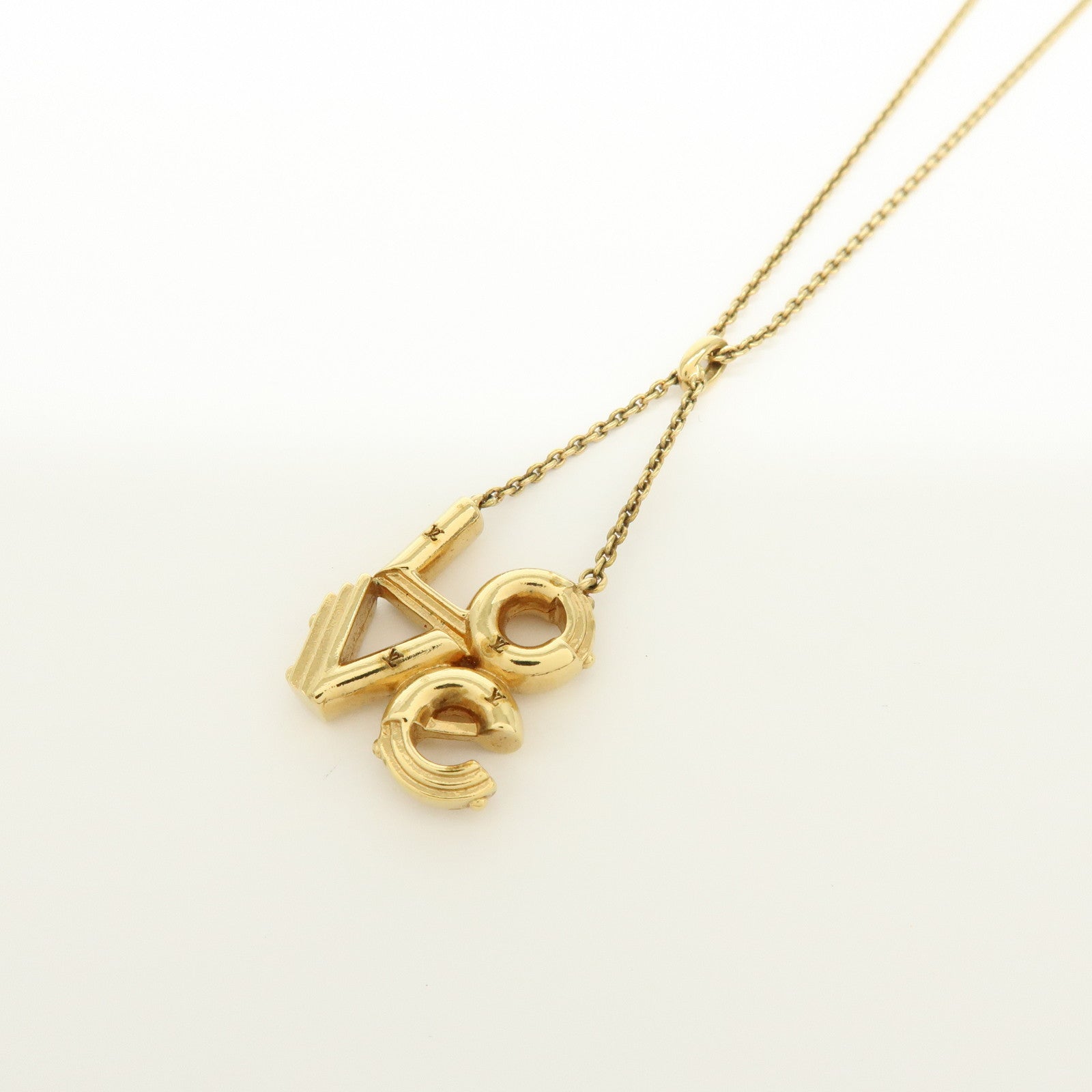 Louis Vuitton LV&ME LOVE Metal Necklace Gold M62843