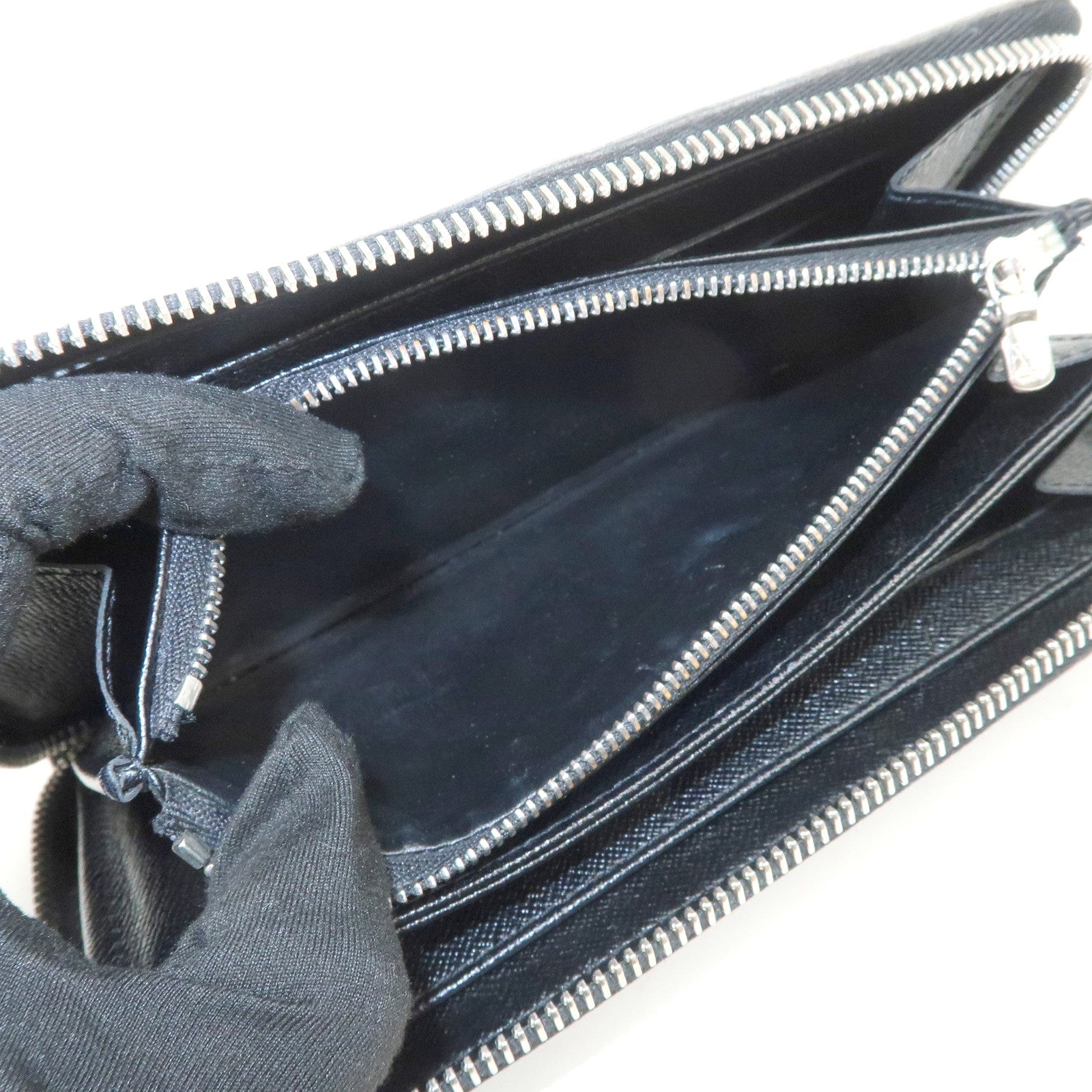 Louis Vuitton Epi leather Round Zippy Long Wallet Noir M60072