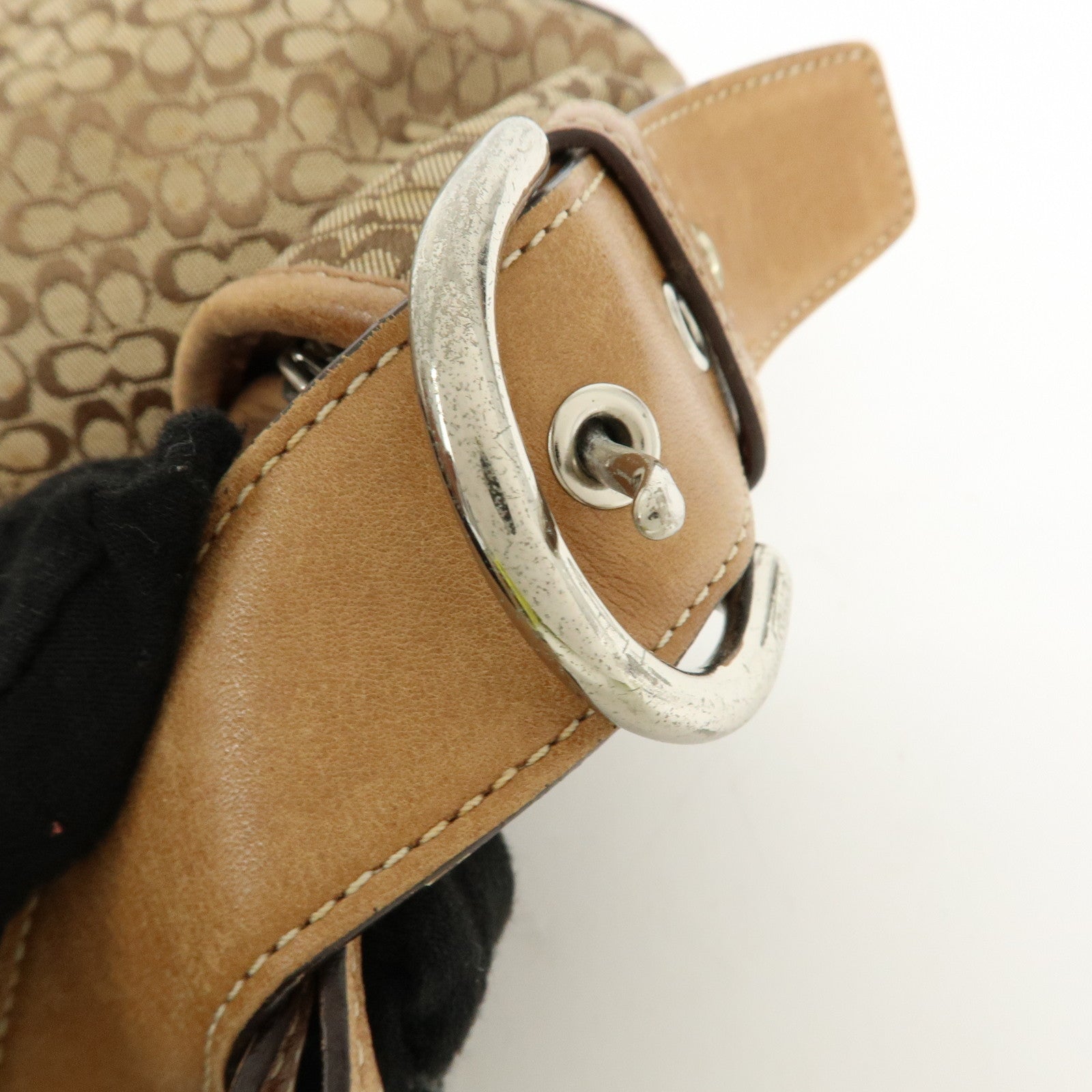 COACH Signature Ergo Set of 2 Leather Canvas Shoulder Bag Brown