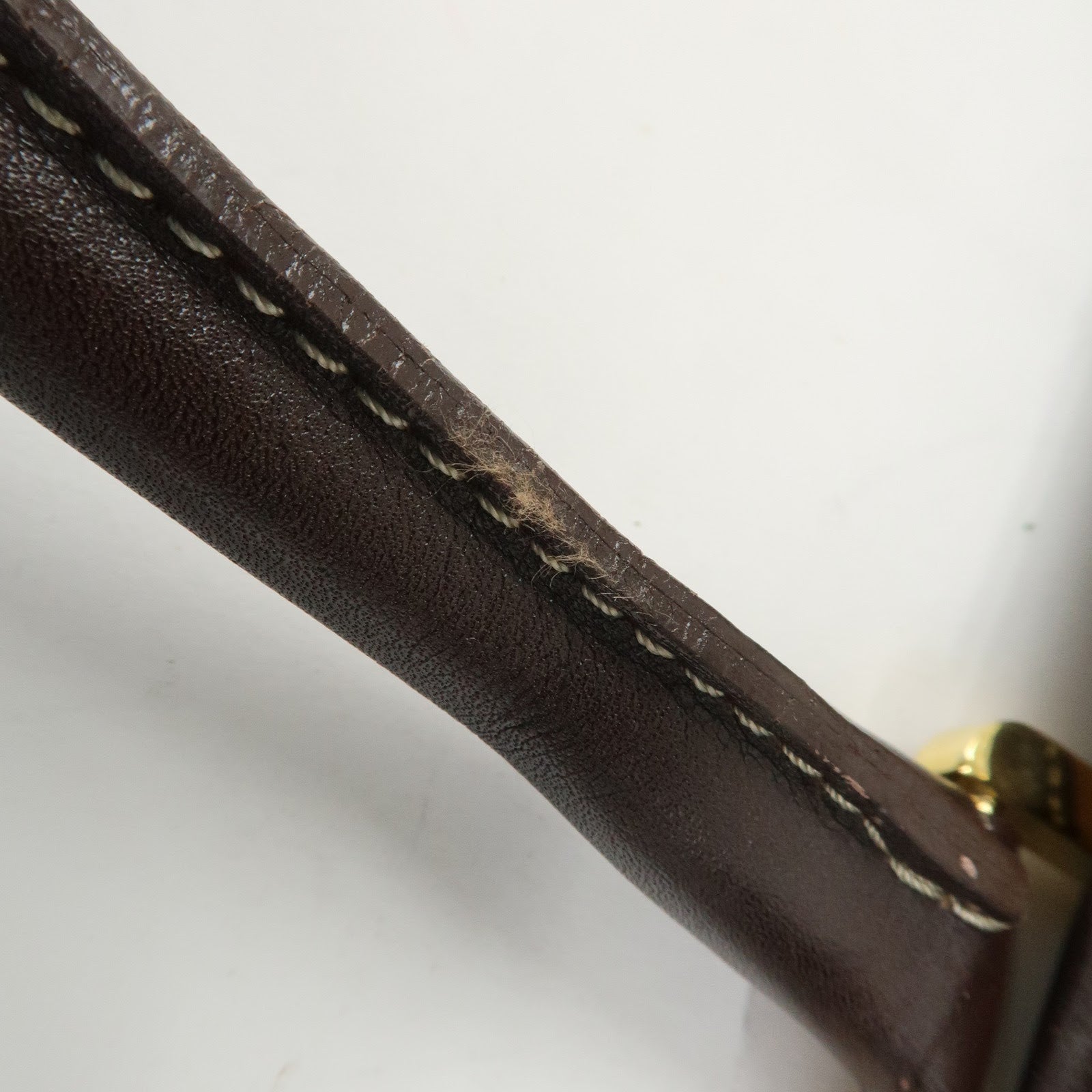 LOEWE Anagram Leather Suede Tote Bag Hand Bag Brown Beige