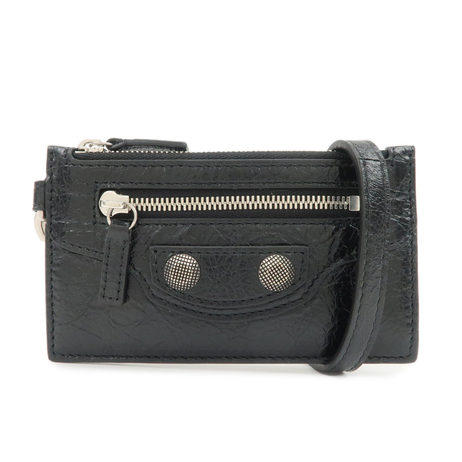 BALENCIAGA Le Cagole Leather Card Holder Fragment Case 764324