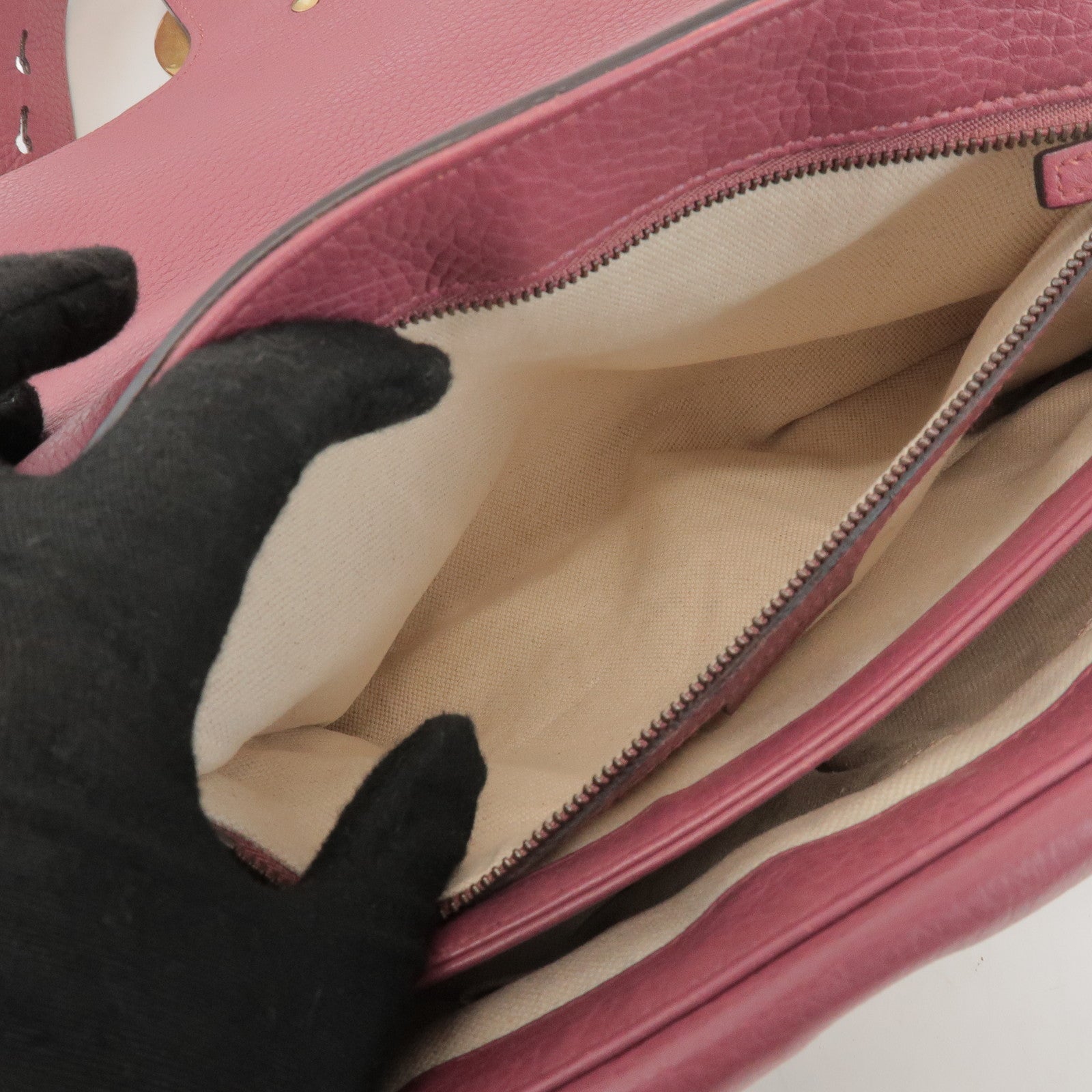 GUCCI GG Marmont Leather Shoulder Bag Rose Pink 401173