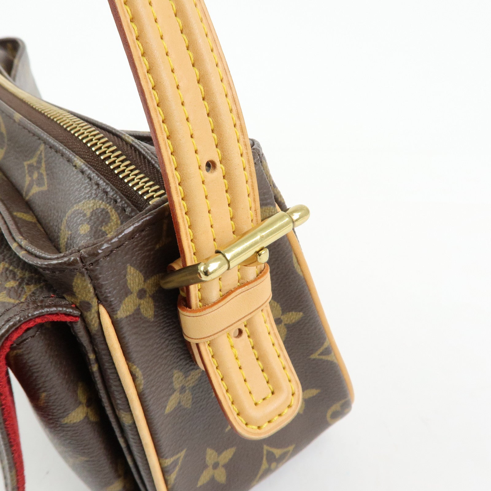 Louis Vuitton Monogram Vivacite Shoulder Bag Hand Bag Brown M51164