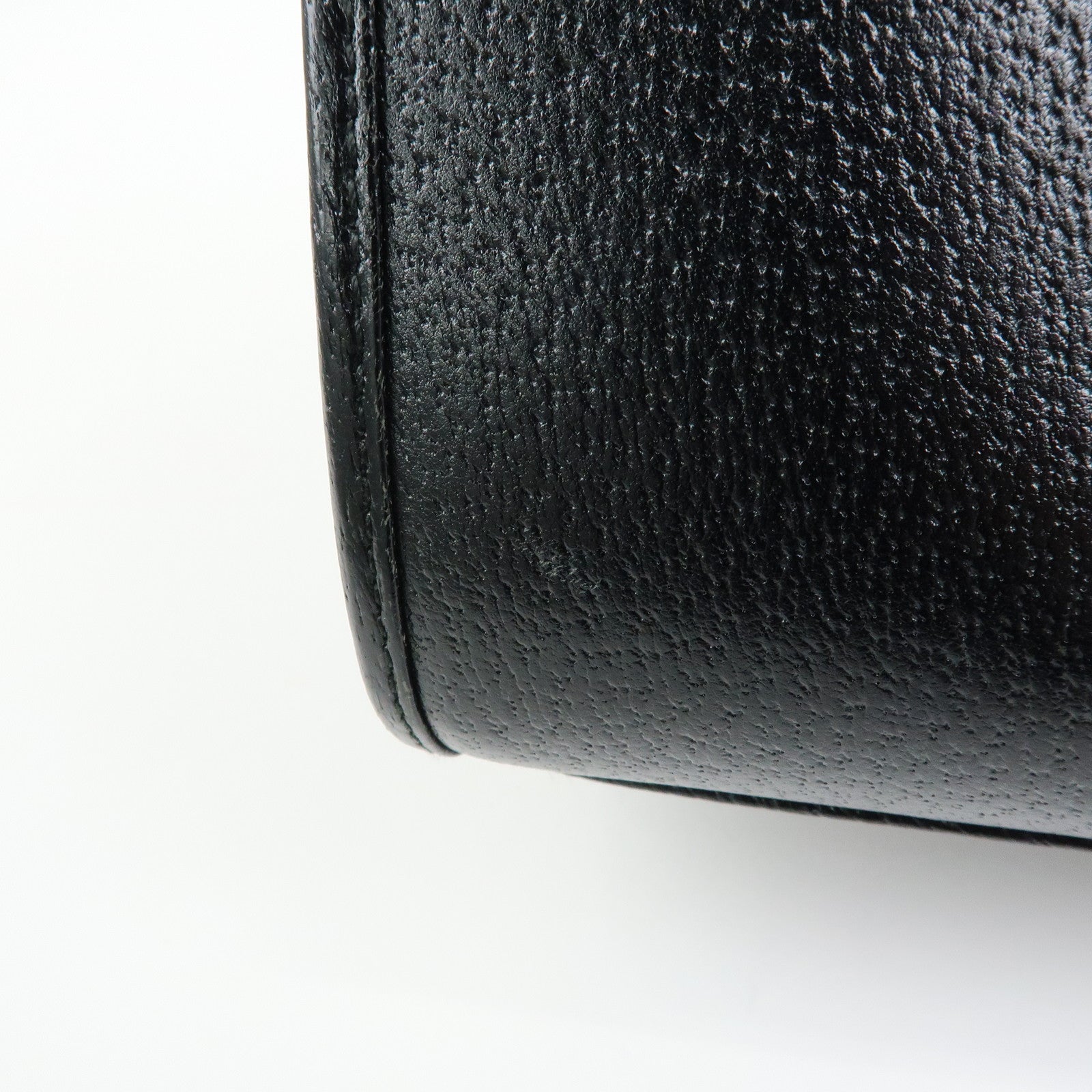 GUCCI Jackie Leather Hand Bag Black 0021068