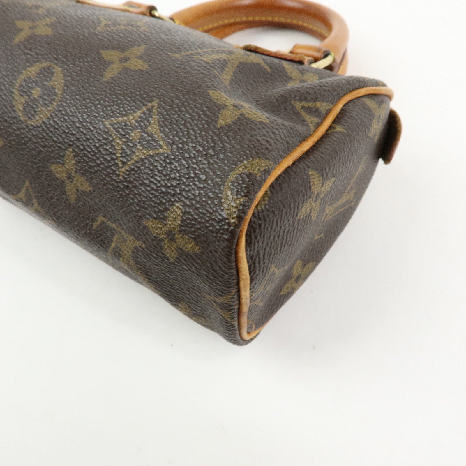 Louis Vuitton Monogram Mini Speedy Hand Bag & Strap Brown M41534