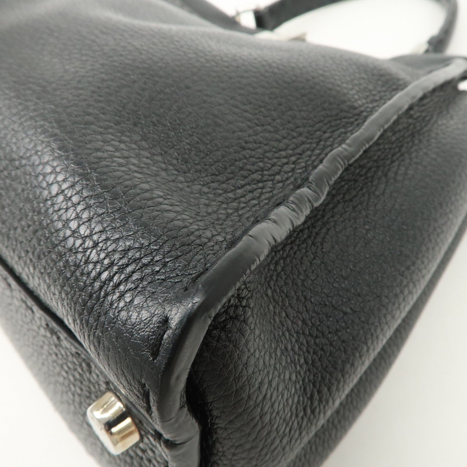 FENDI Selleria Peekaboo Regular Leather 2Way Shoulder Bag 8BN290 Used