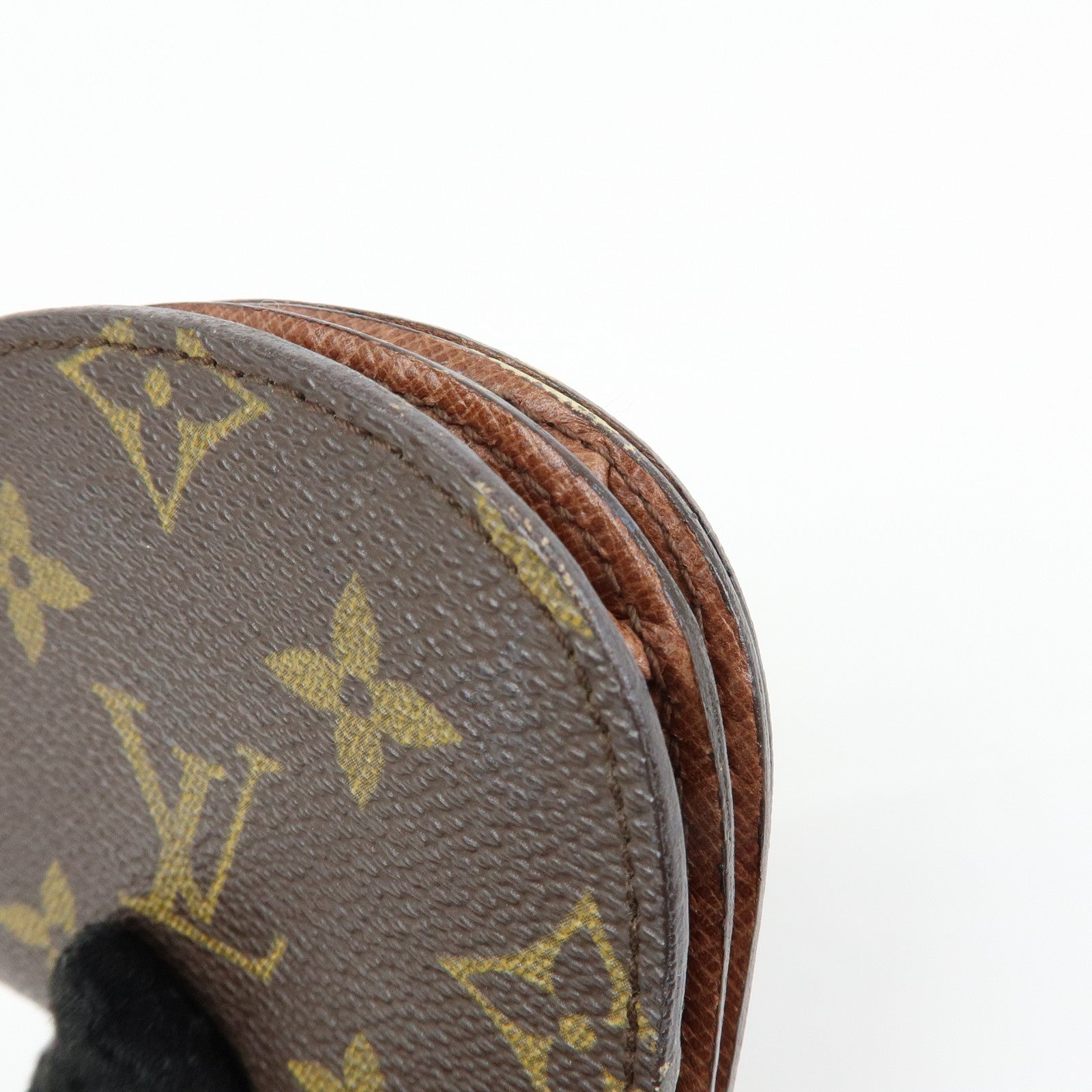 Louis Vuitton Monogram Porte Monnaie Gousset Coin Case Brown M61970