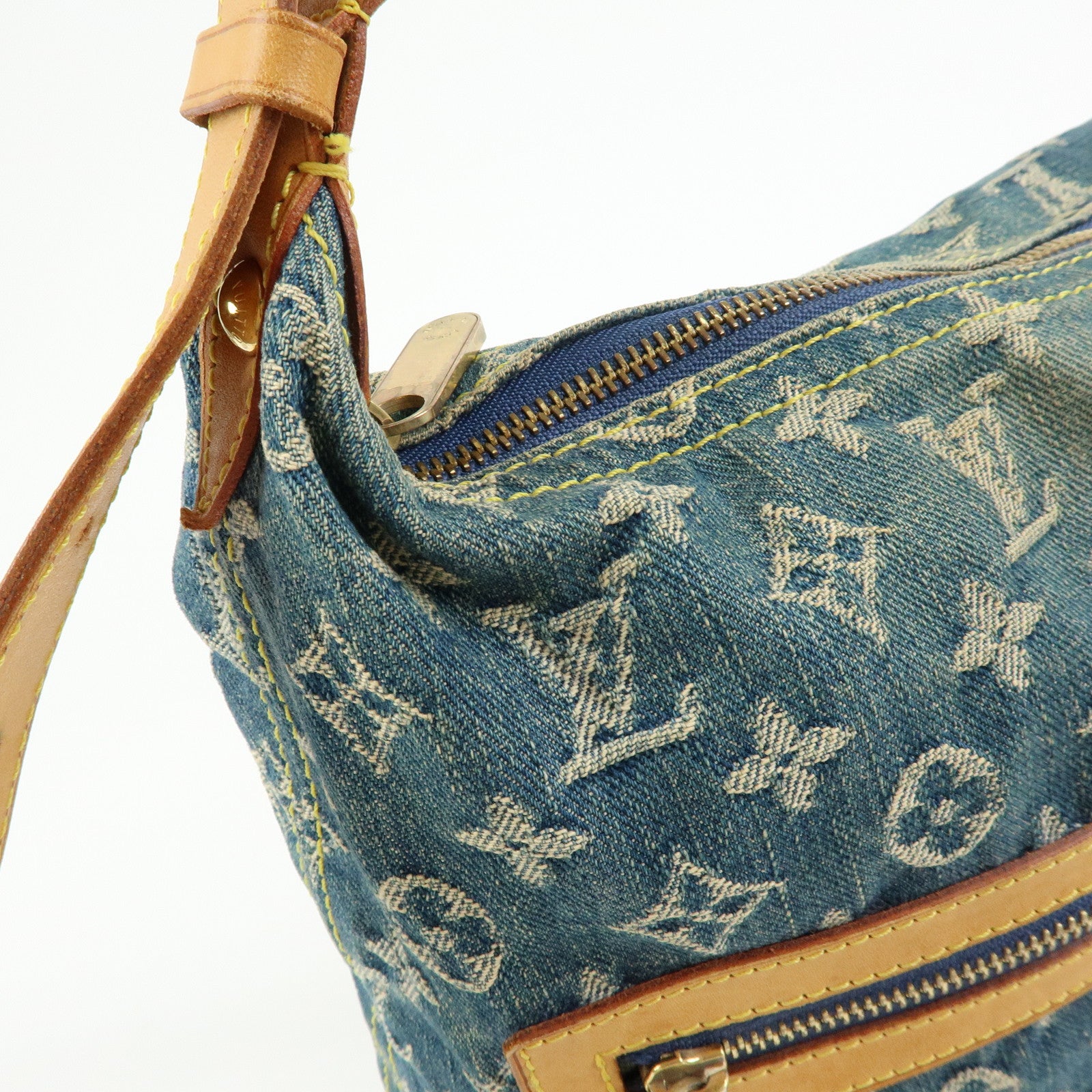 Louis Vuitton Monogram Denim Baggy GM Shoulder Bag Blue M95048